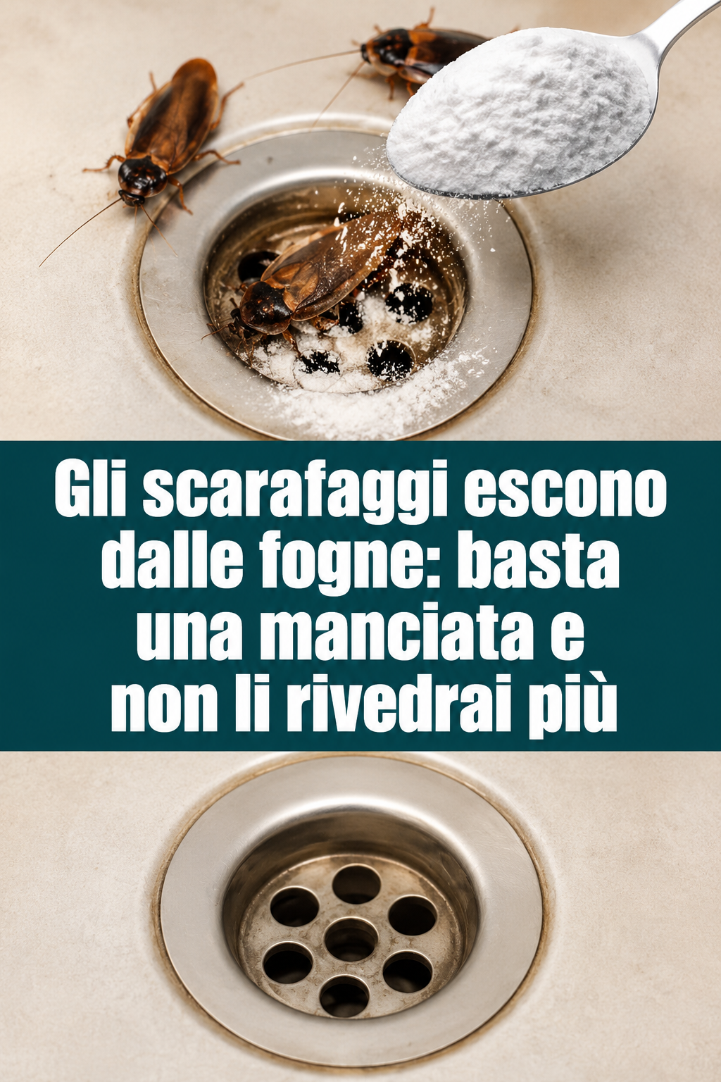 Gli scarafaggi escono dalle fogne: basta una manciata e non li rivedrai più