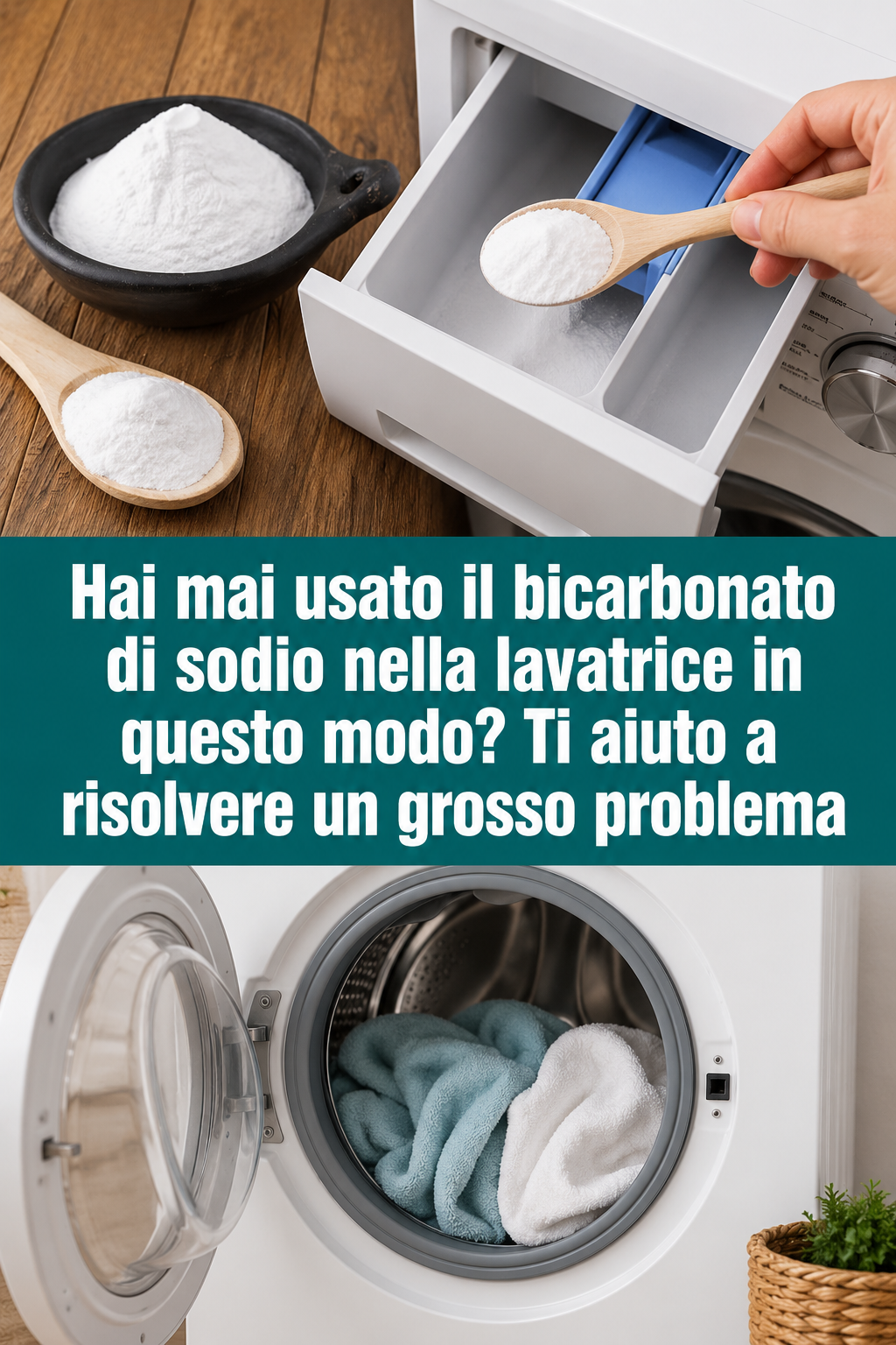 Hai mai usato il bicarbonato di sodio nella lavatrice in questo modo? Ti aiuto a risolvere un grosso problema