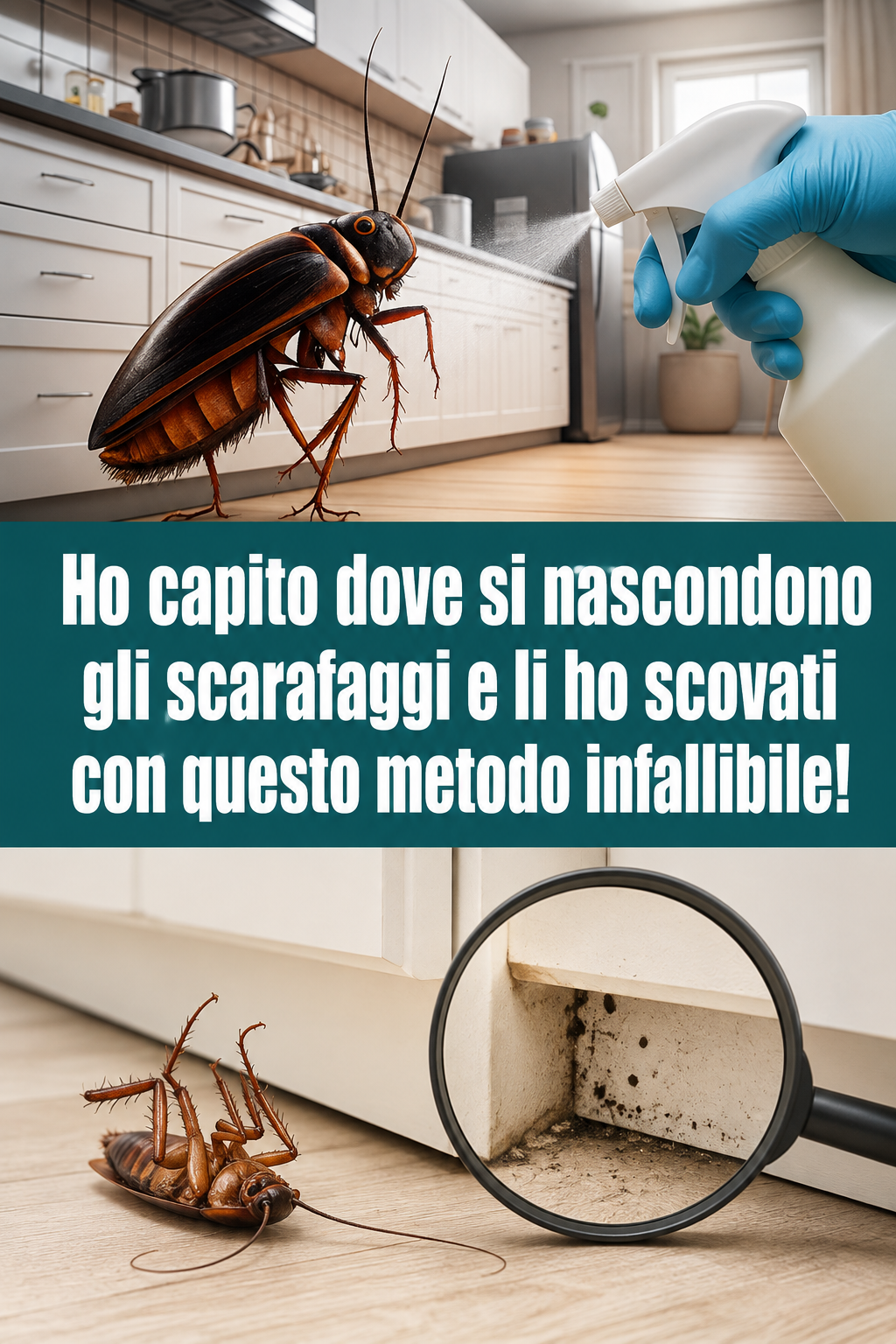 Ho capito dove si nascondono gli scarafaggi e li ho scovati con questo metodo infallibile!