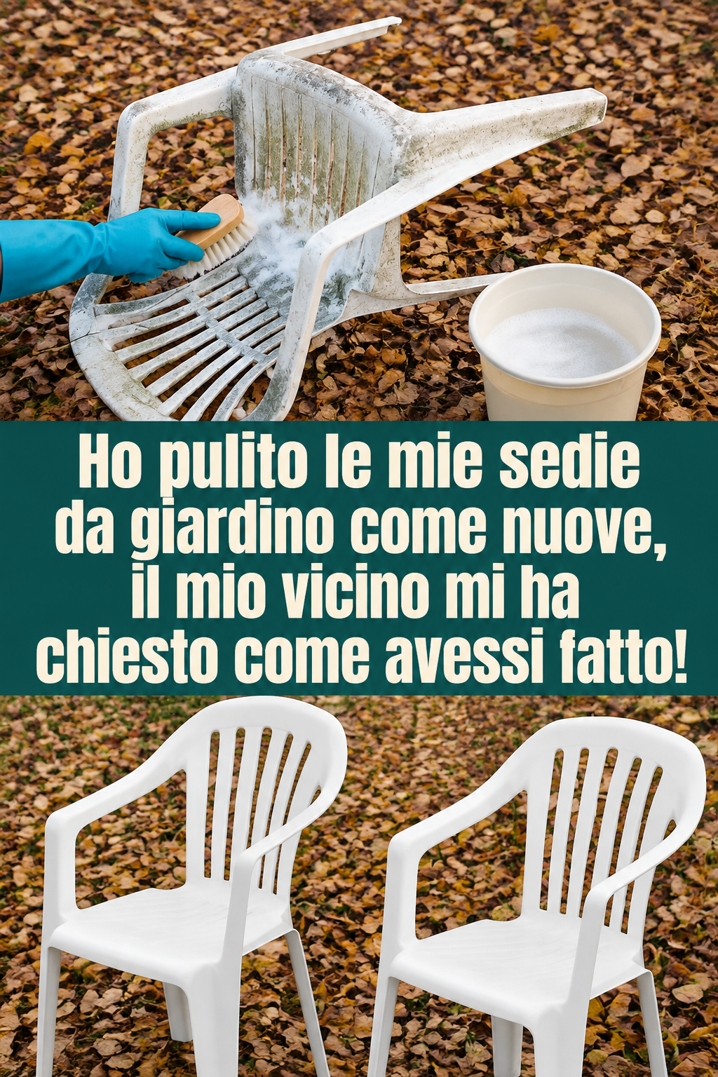 Ho pulito le mie sedie da giardino come nuove, il mio vicino mi ha chiesto come avessi fatto!