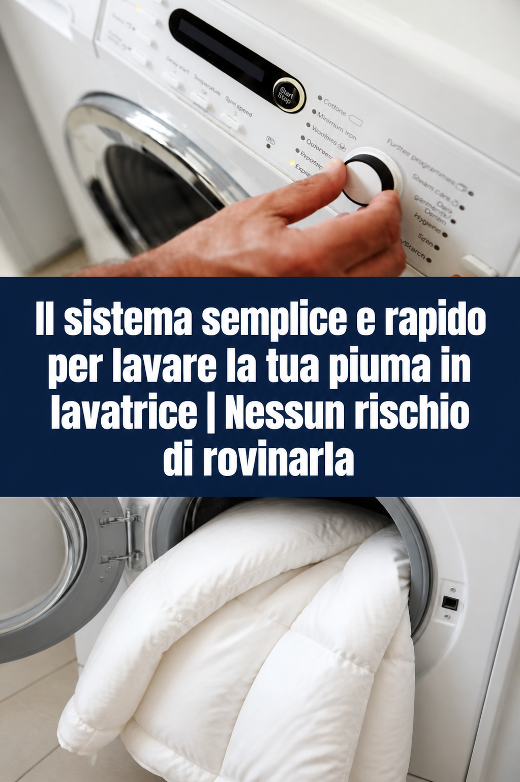 Il sistema semplice e rapido per lavare la tua piuma in lavatrice | Nessun rischio di rovinarla