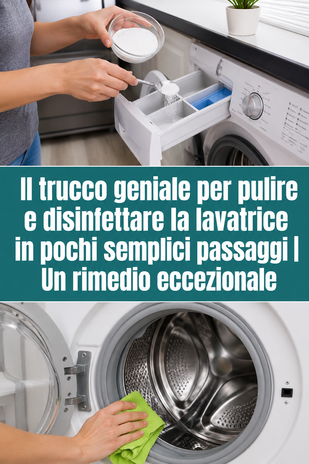 Il trucco geniale per pulire e disinfettare la lavatrice in pochi semplici passaggi | Un rimedio eccezionale
