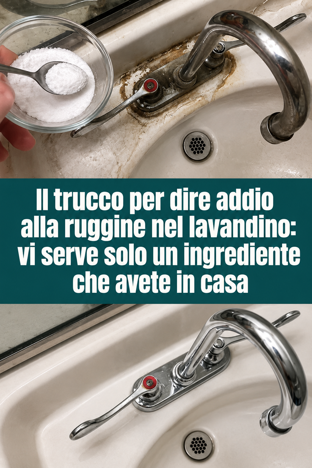 Il trucco per dire addio alla ruggine nel lavandino: vi serve solo un ingrediente che avete in casa