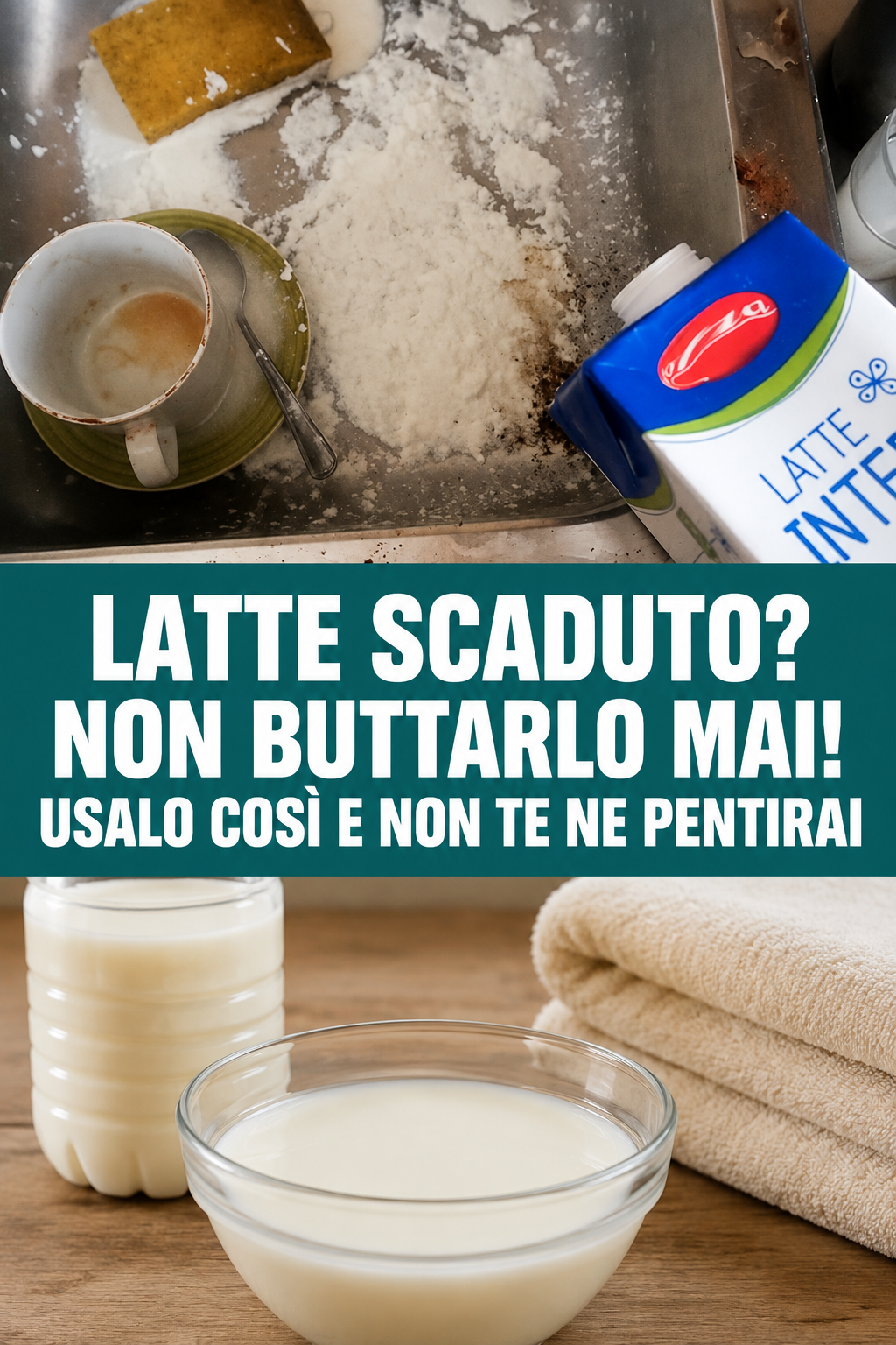 Latte scaduto? Non buttarlo mai! Usalo così e non te ne pentirai