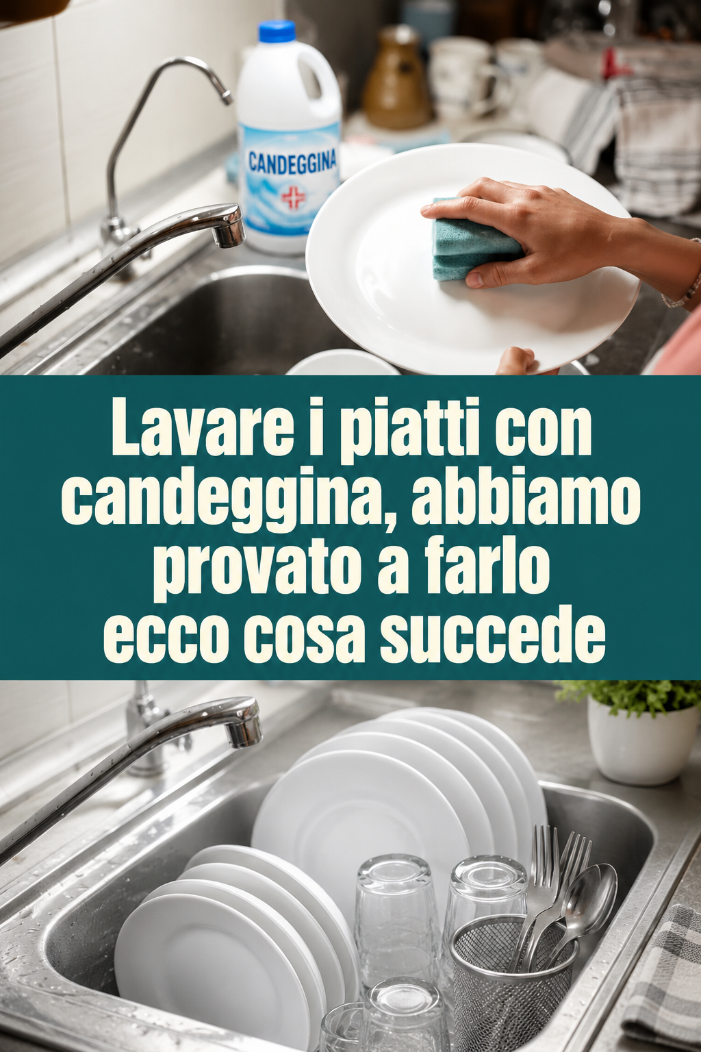 Lavare i piatti con candeggina, abbiamo provato a farlo ecco cosa succede