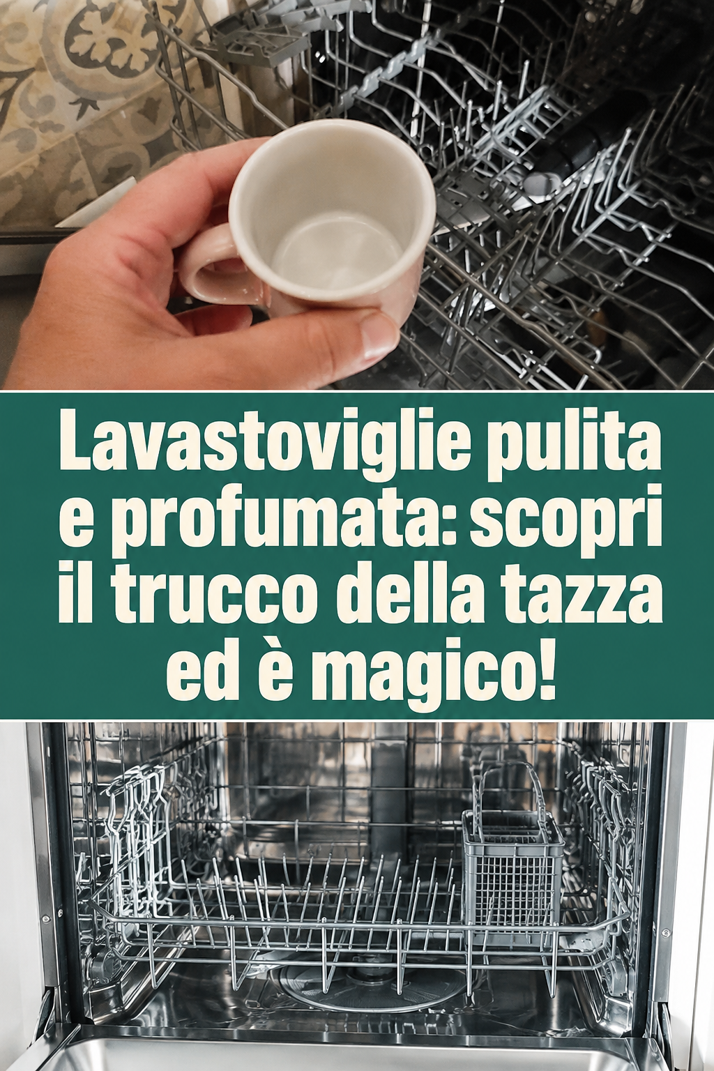 Lavastoviglie pulita e profumata: scopri il trucco della tazza ed è magico!