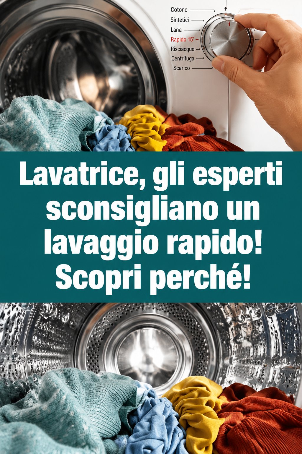 Lavatrice, gli esperti sconsigliano un lavaggio rapido! Scopri perché!