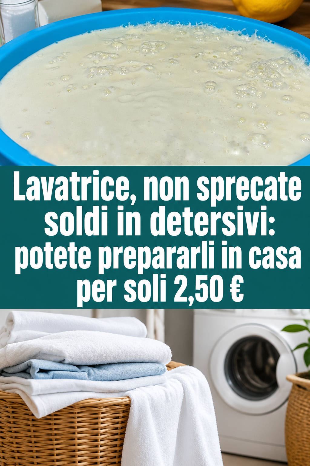 Lavatrice, non sprecate soldi in detersivi: potete prepararli in casa per soli 2,50 €