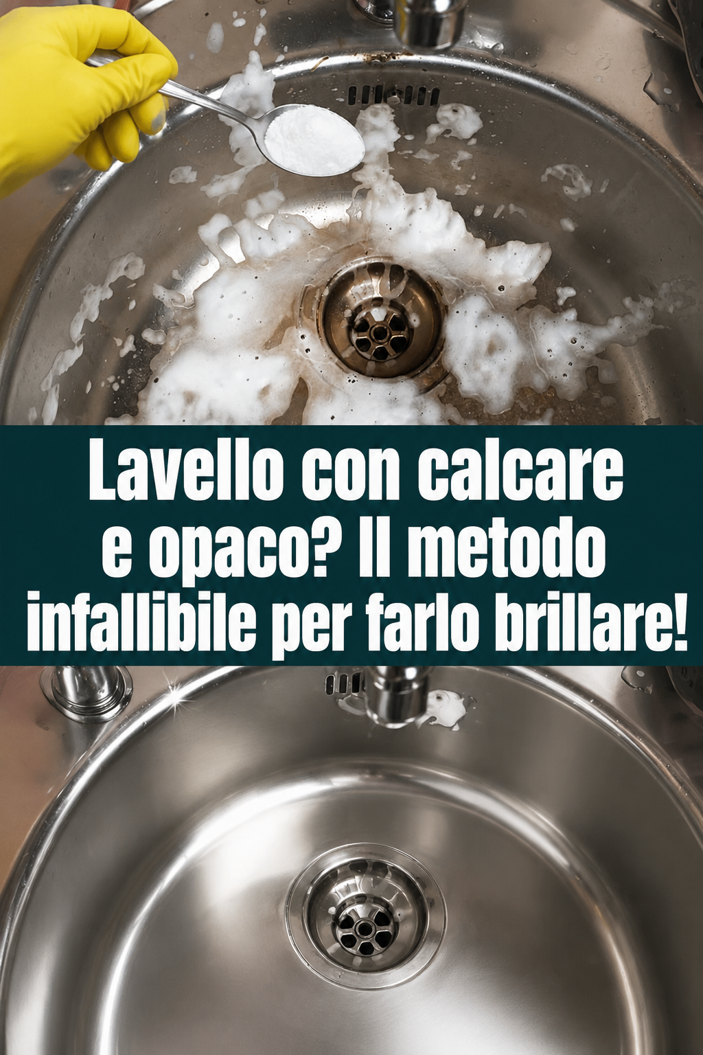 Lavello con calcare e opaco? Il metodo infallibile per farlo brillare!