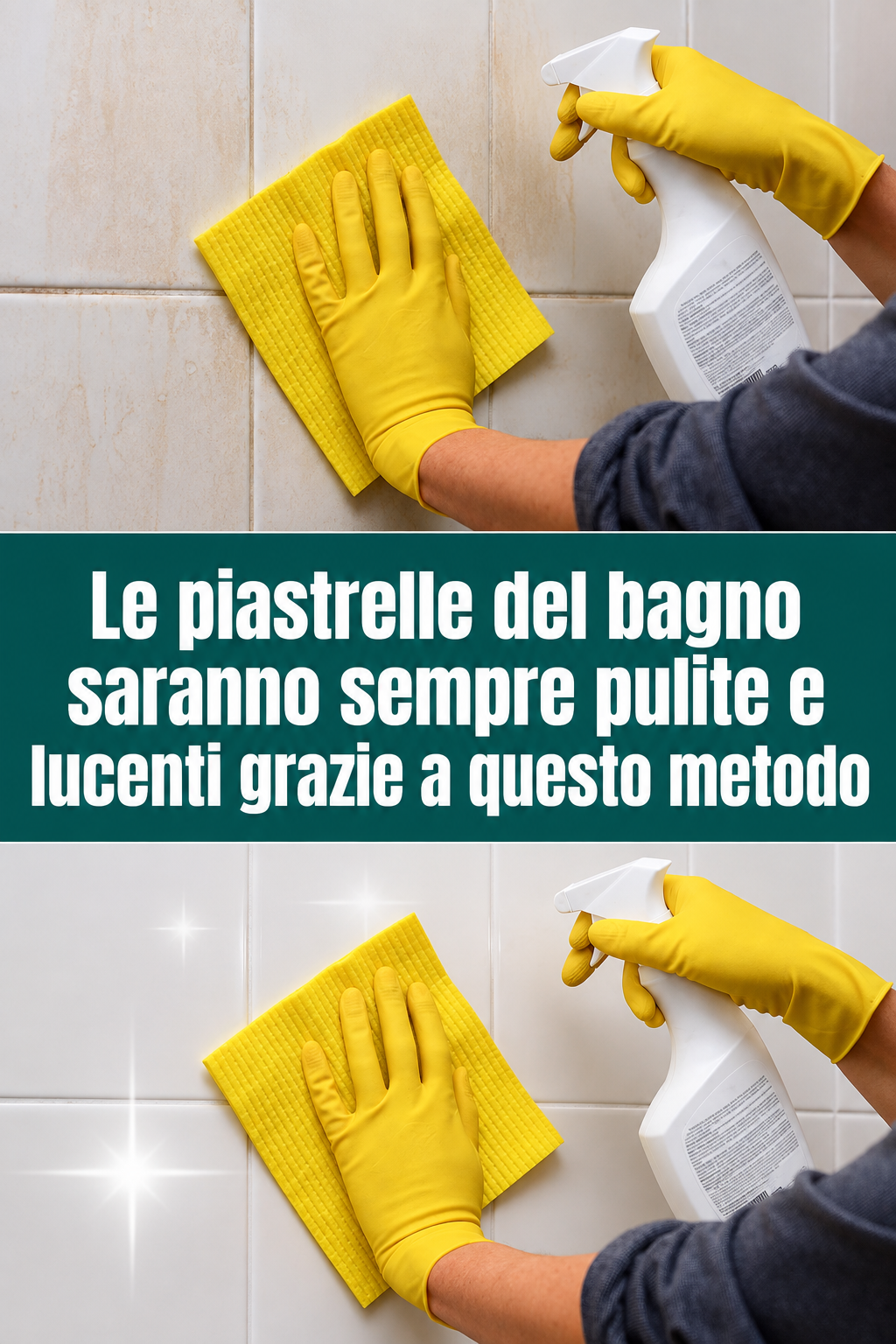 Le piastrelle del bagno saranno sempre pulite e lucenti grazie a questo metodo
