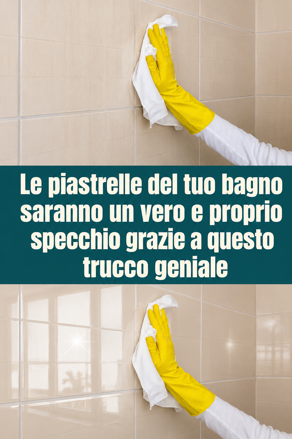 Le piastrelle del tuo bagno saranno un vero e proprio specchio grazie a questo trucco geniale