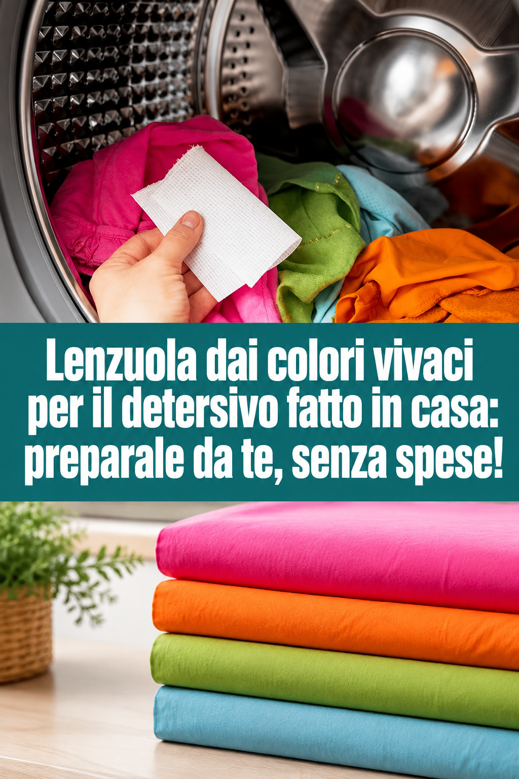 Lenzuola dai colori vivaci per il detersivo fatto in casa: preparale da te, senza spese!