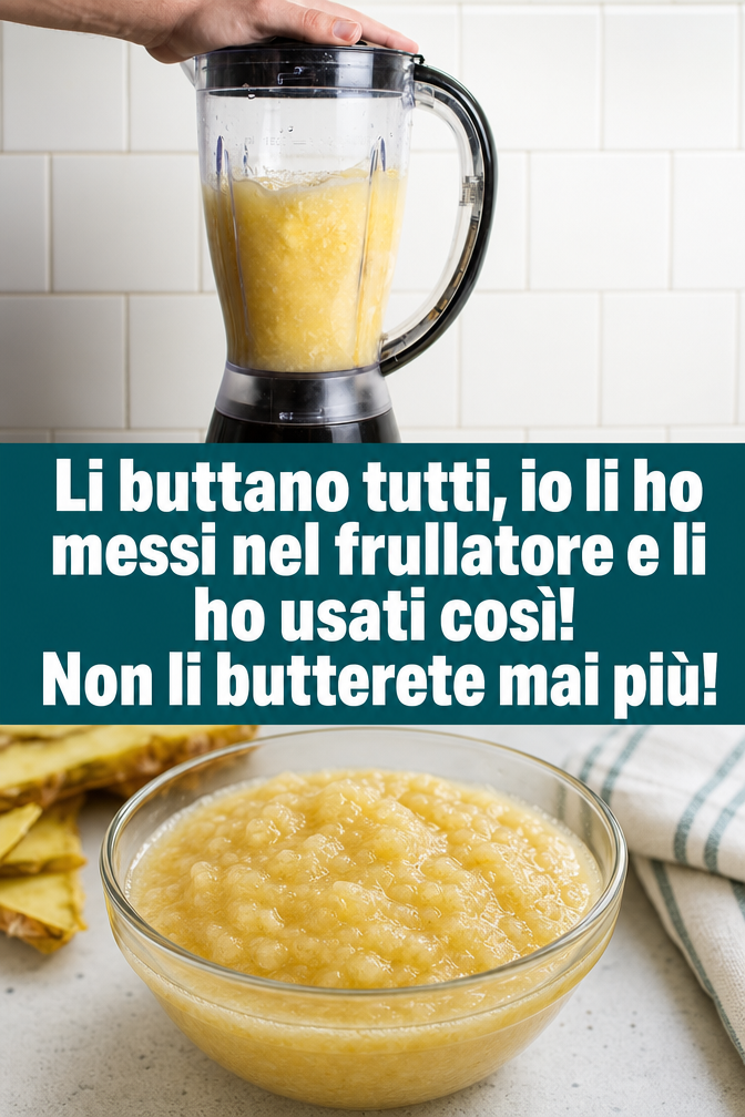 Li buttano tutti, io li ho messi nel frullatore e li ho usati così! Non li butterete mai più!