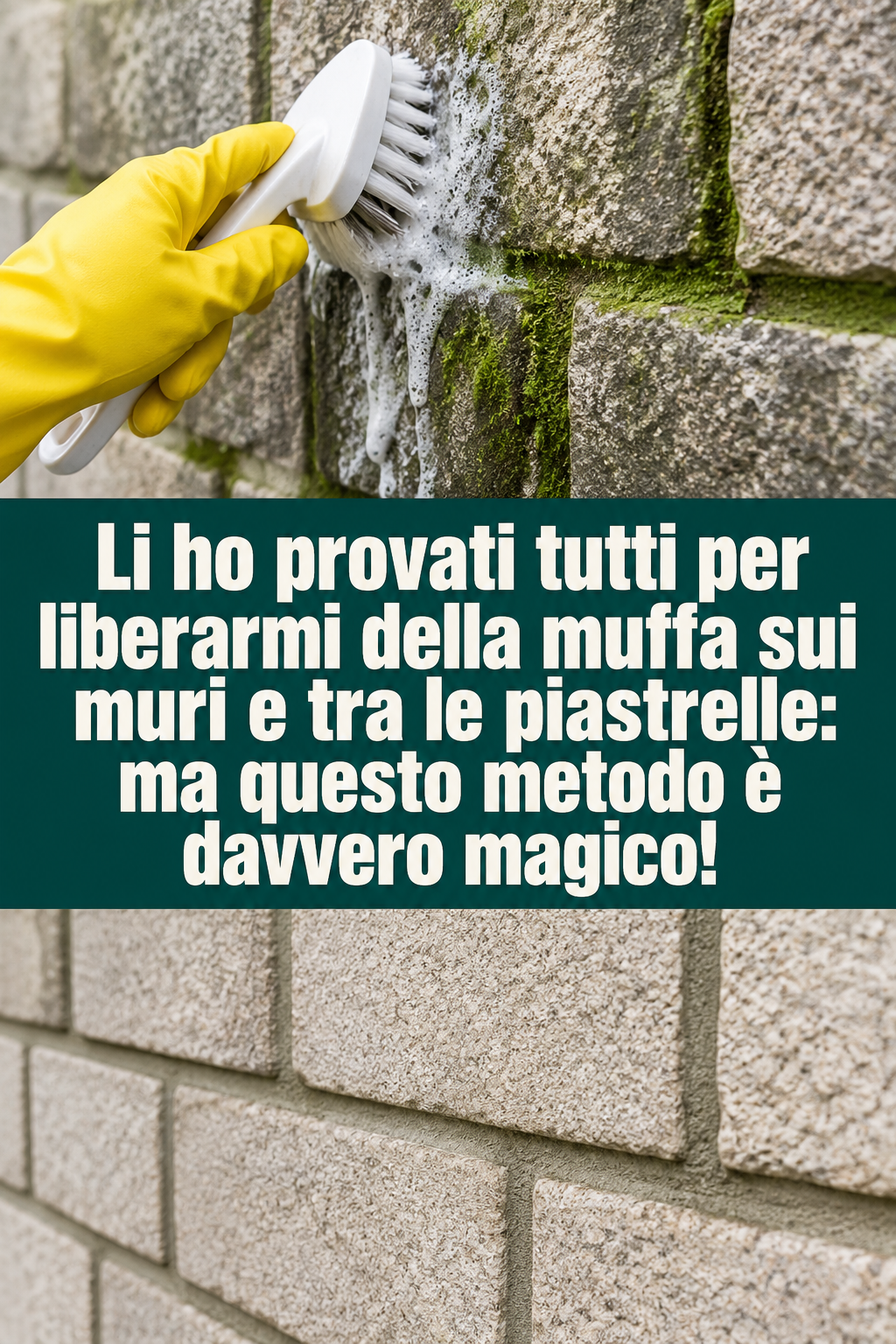 Li ho provati tutti per liberarmi della muffa sui muri e tra le piastrelle: ma questo metodo è davvero magico!