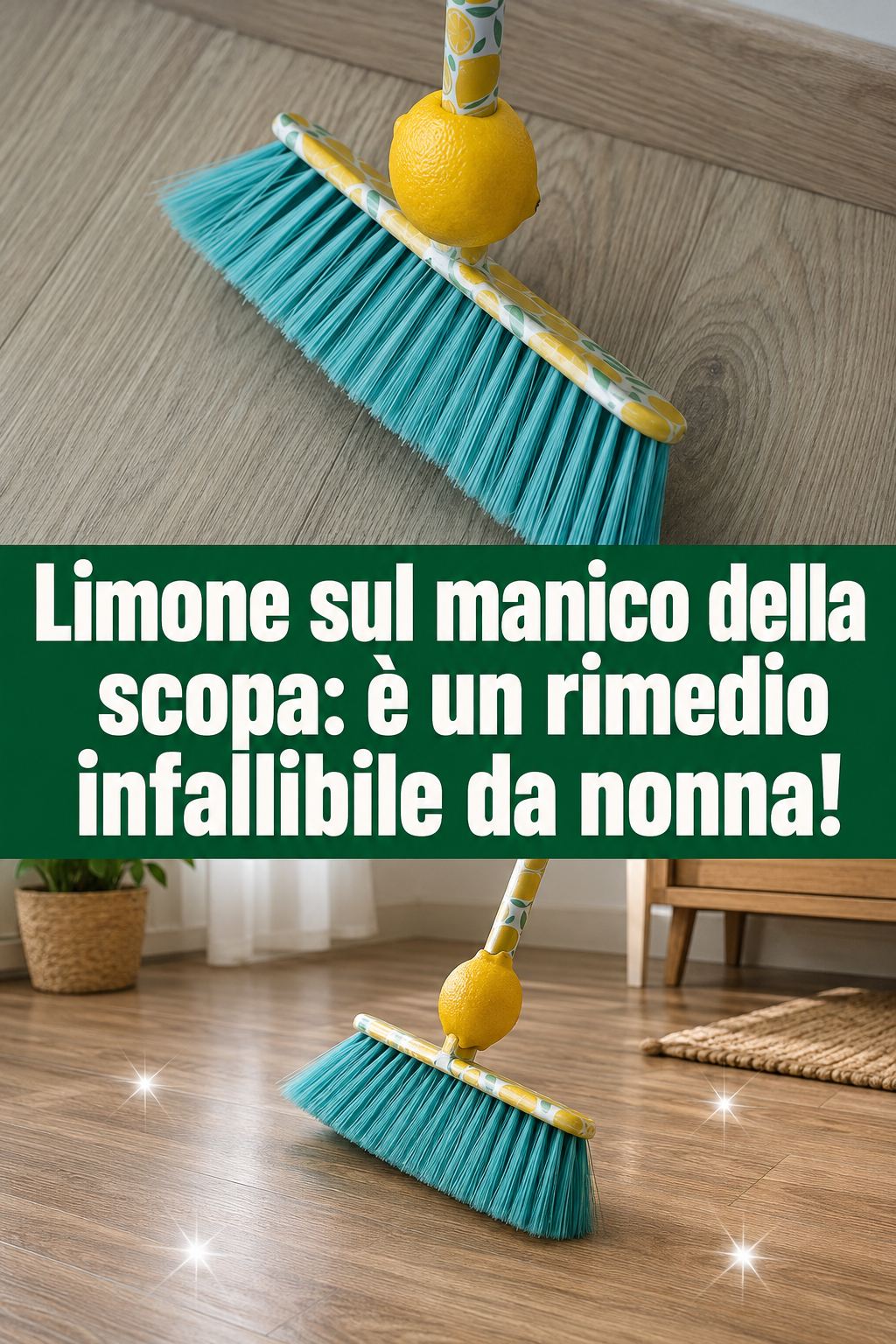 Limone sul manico della scopa: è un rimedio infallibile da nonna!