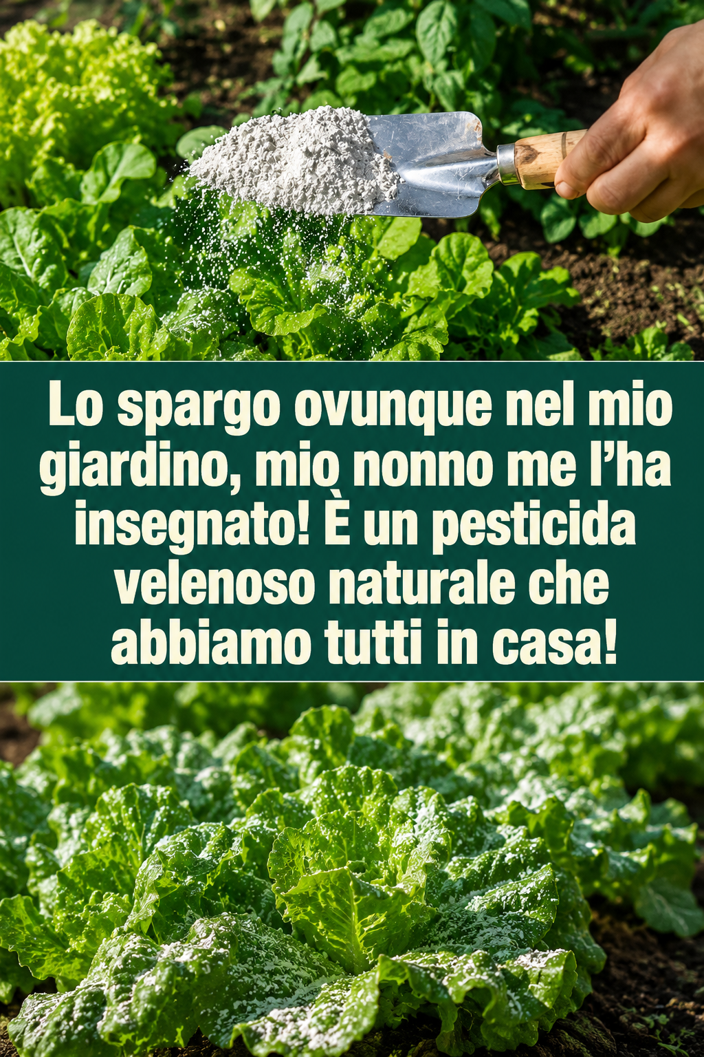Lo spargo ovunque nel mio giardino, mio nonno me l’ha insegnato! È un pesticida velenoso naturale che abbiamo tutti in casa!