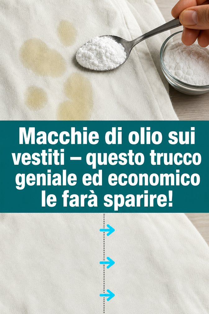 Macchie di olio sui vestiti – questo trucco geniale ed economico le farà sparire!