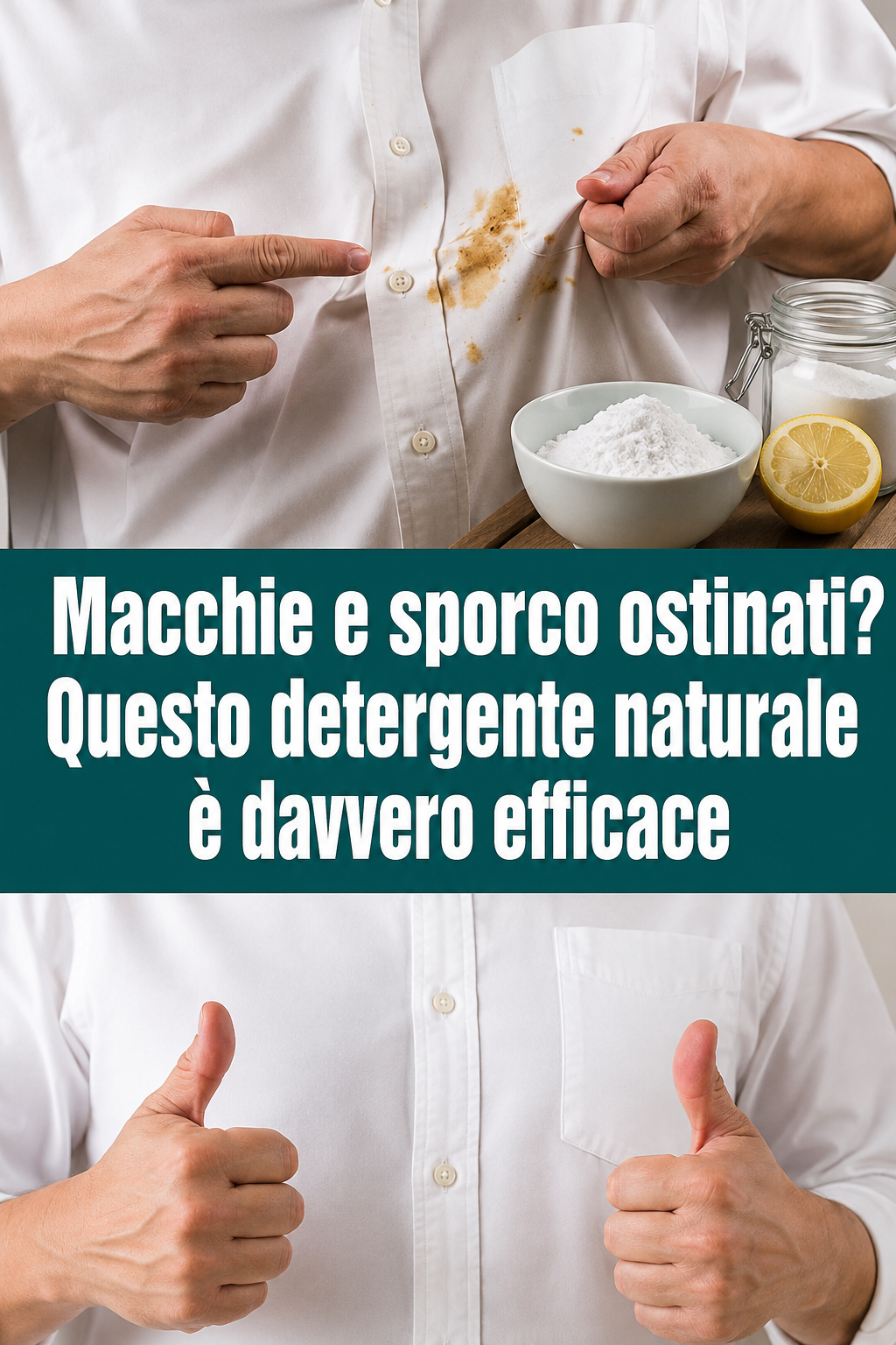 Macchie e sporco ostinati? Questo detergente naturale è davvero efficace