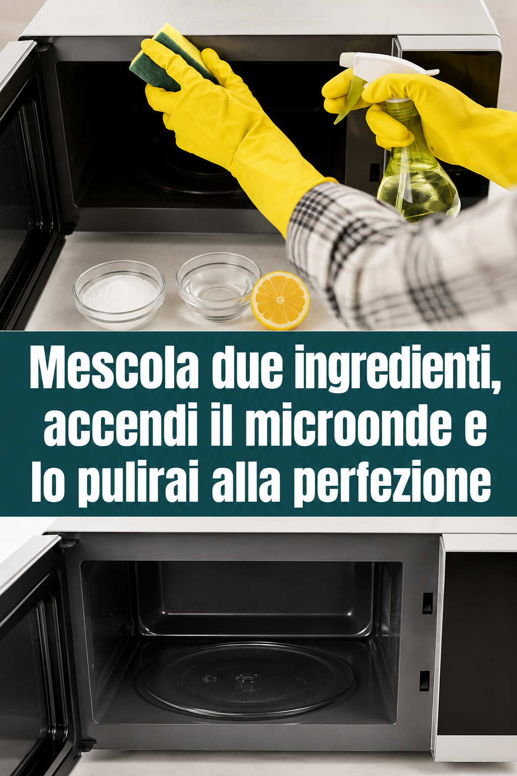 Mescola due ingredienti, accendi il microonde e lo pulirai alla perfezione