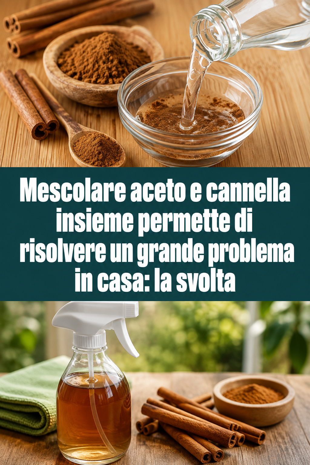 Mescolare aceto e cannella insieme permette di risolvere un grande problema in casa: la svolta