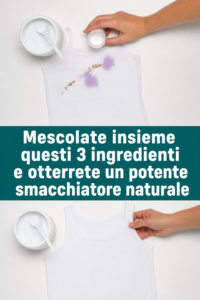 Mescolate insieme questi 3 ingredienti e otterrete un potente smacchiatore naturale