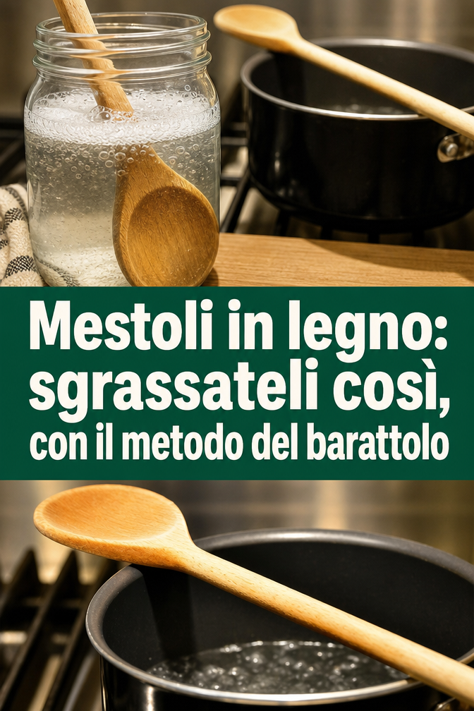 Mestoli in legno: sgrassateli così, con il metodo del barattolo