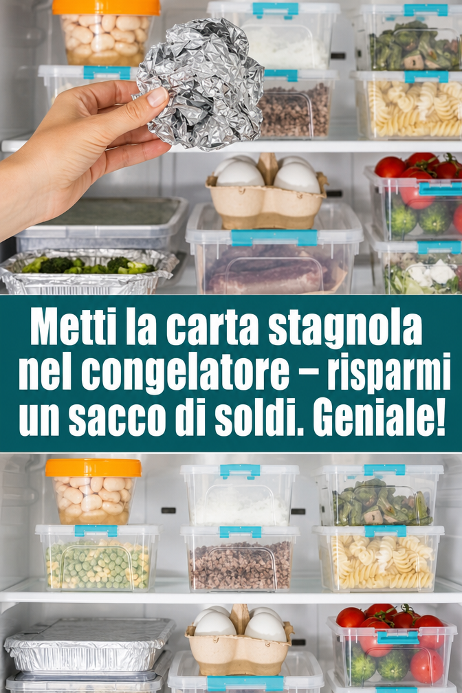 Metti la carta stagnola nel congelatore – risparmi un sacco di soldi. Geniale!