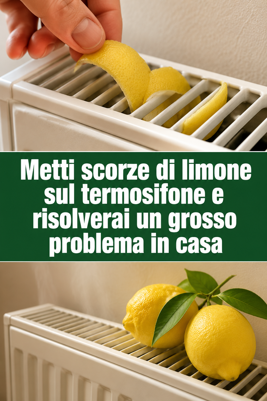 Metti scorze di limone sul termosifone e risolverai un grosso problema in casa
