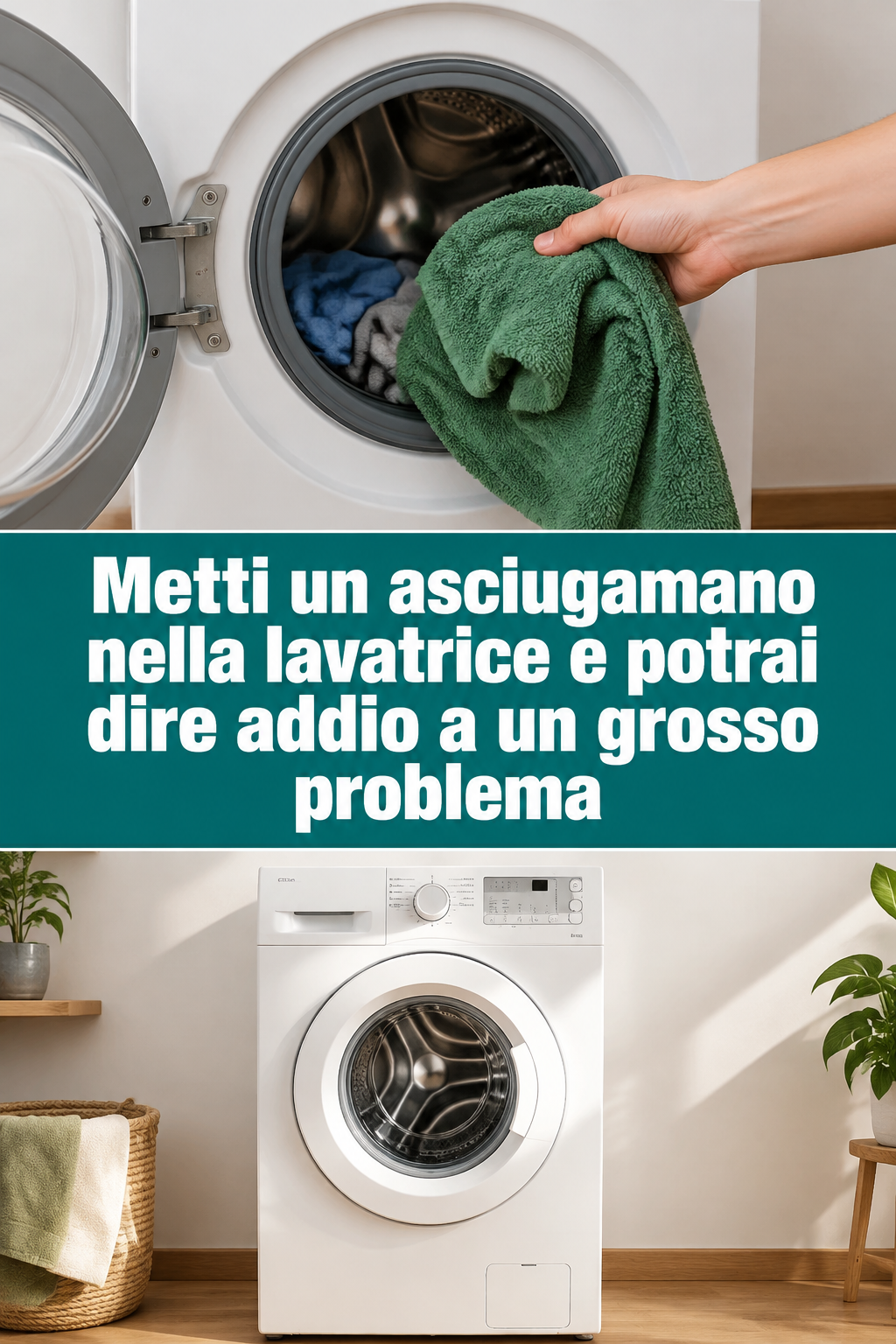 Metti un asciugamano nella lavatrice e potrai dire addio a un grosso problema