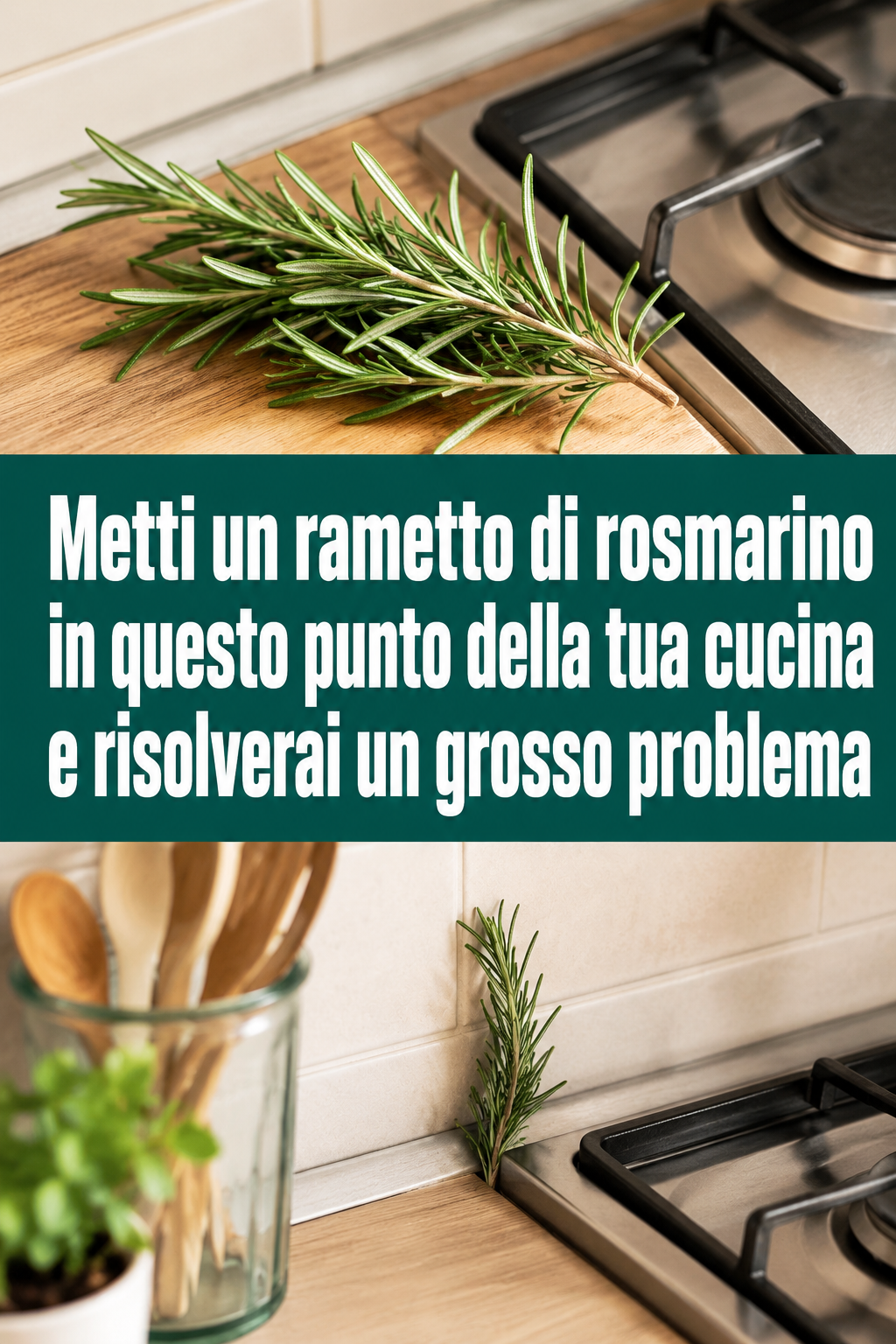 Metti un rametto di rosmarino in questo punto della tua cucina e risolverai un grosso problema