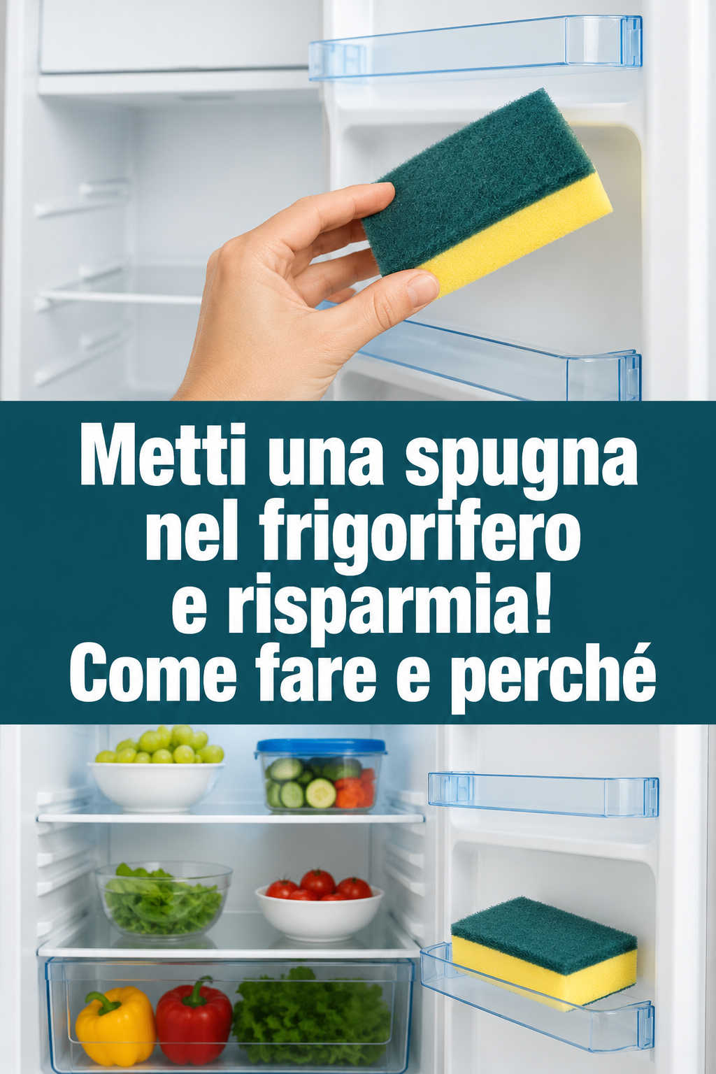 Metti una spugna nel frigorifero e risparmia! Come fare e perché