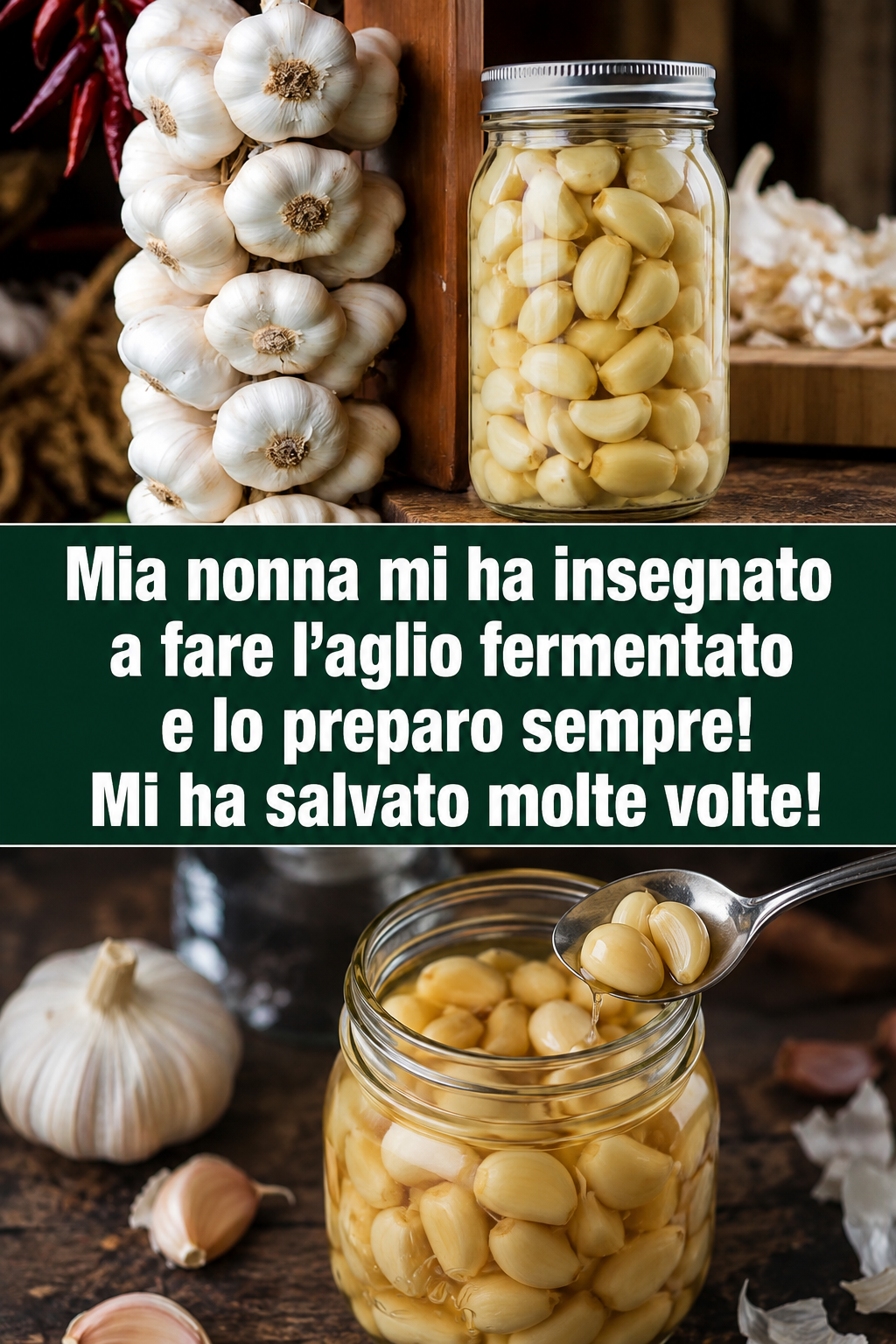 Mia nonna mi ha insegnato a fare l’aglio fermentato e lo preparo sempre! Mi ha salvato molte volte!