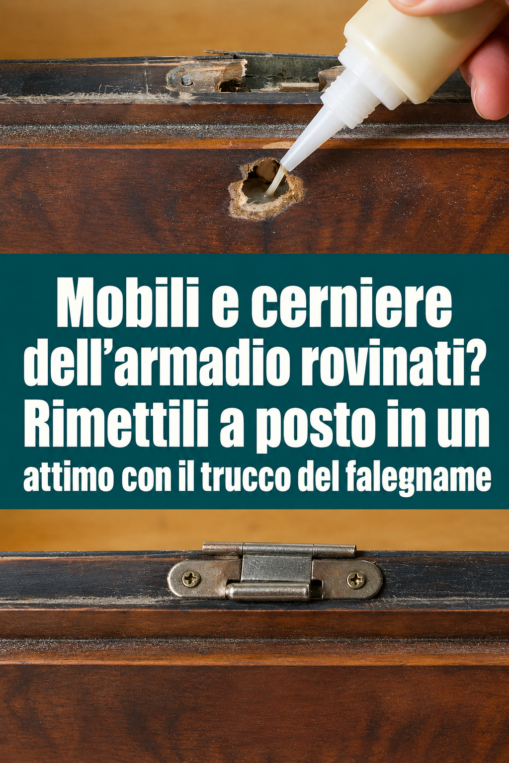 Mobili e cerniere dell’armadio rovinati? Rimettili a posto in un attimo con il trucco del falegname