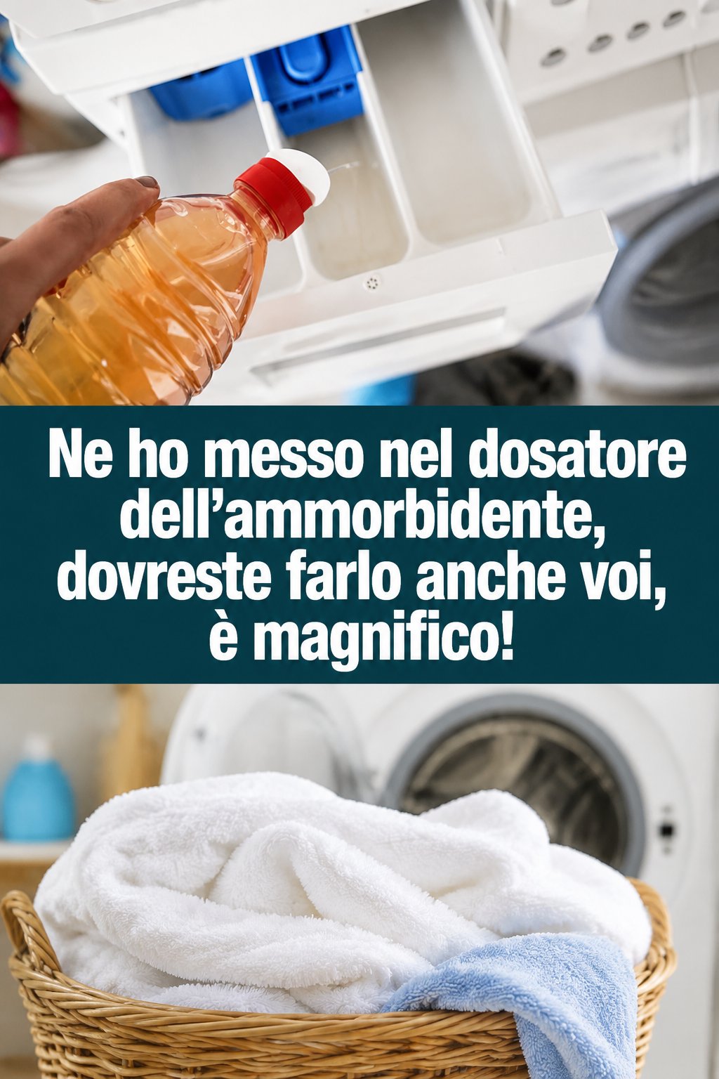 Ne ho messo nel dosatore dell’ammorbidente, dovreste farlo anche voi, è magnifico!