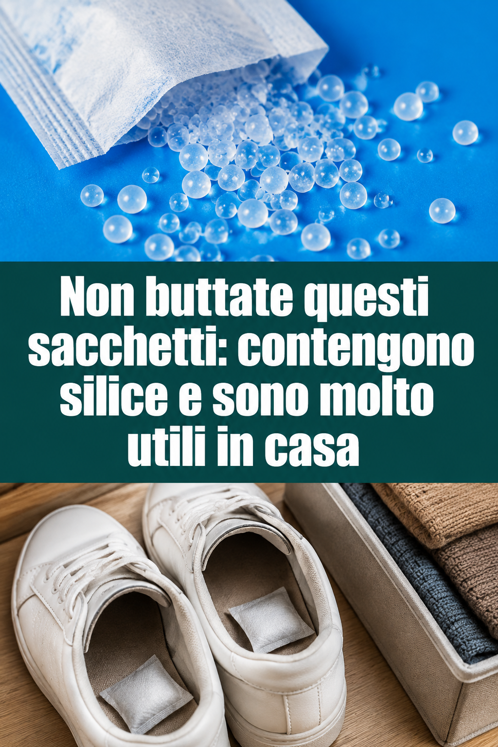 Non buttate questi sacchetti: contengono silice e sono molto utili in casa