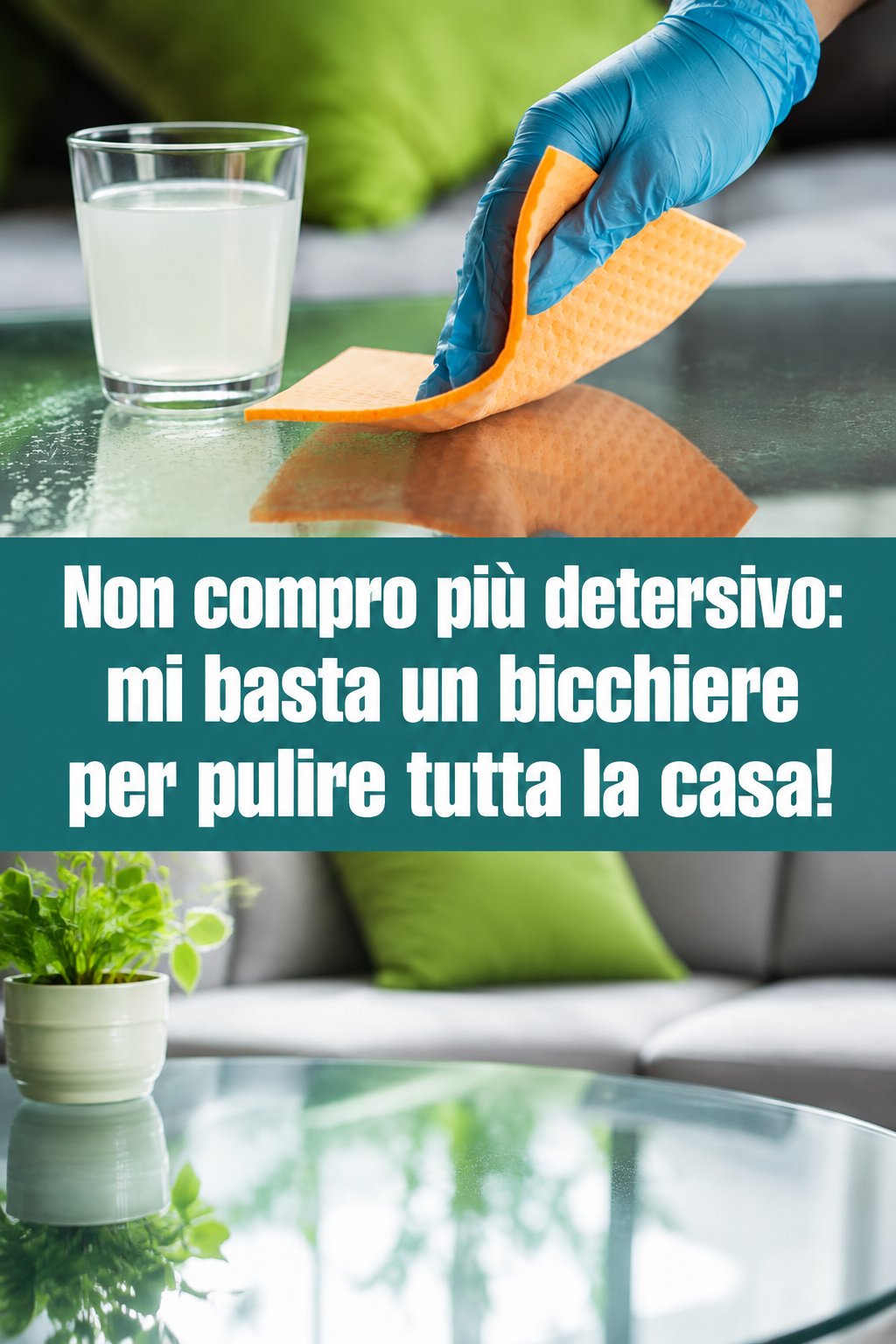 Non compro più detersivo: mi basta un bicchiere per pulire tutta la casa!