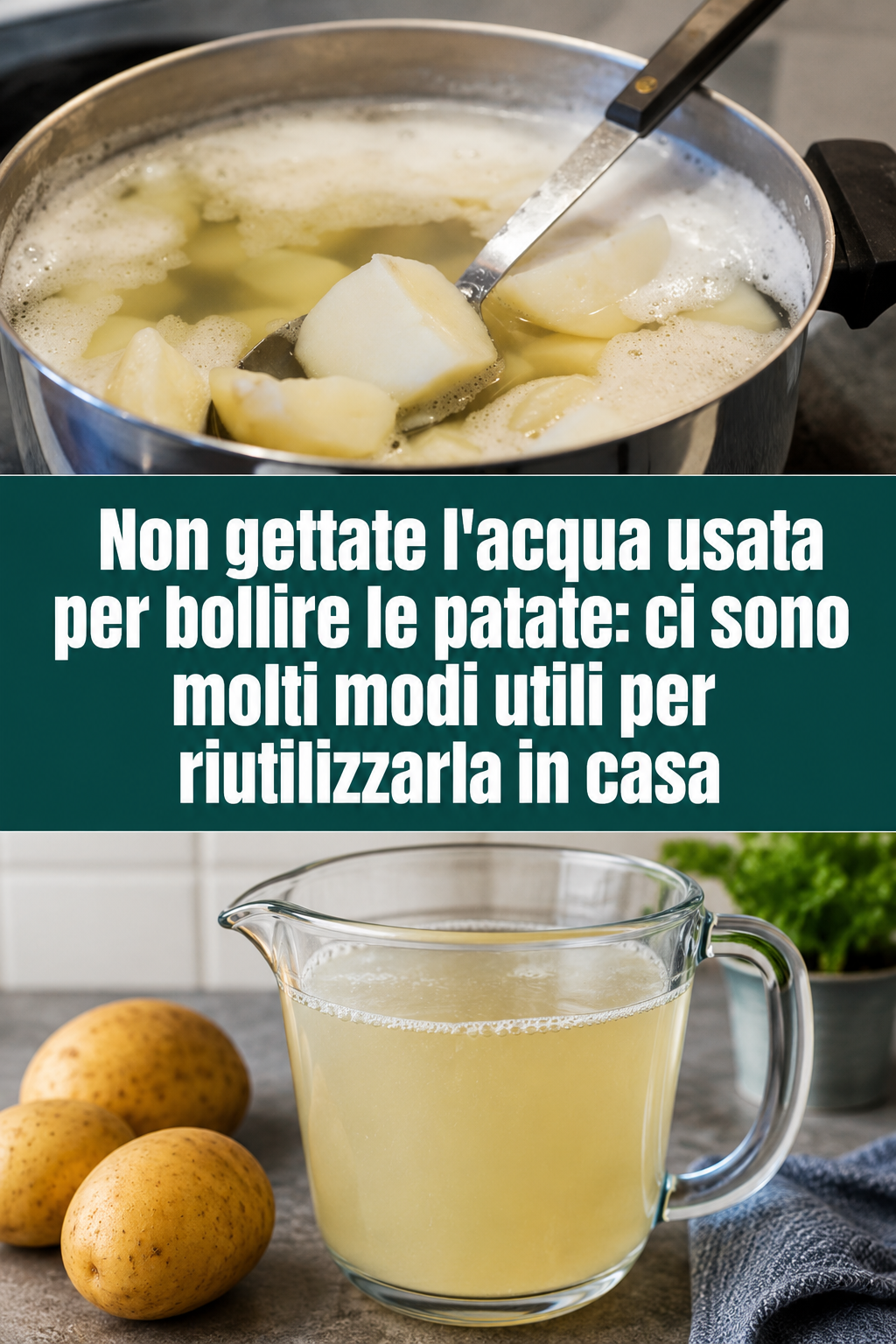 Non gettate l’acqua usata per bollire le patate: ci sono molti modi utili per riutilizzarla in casa