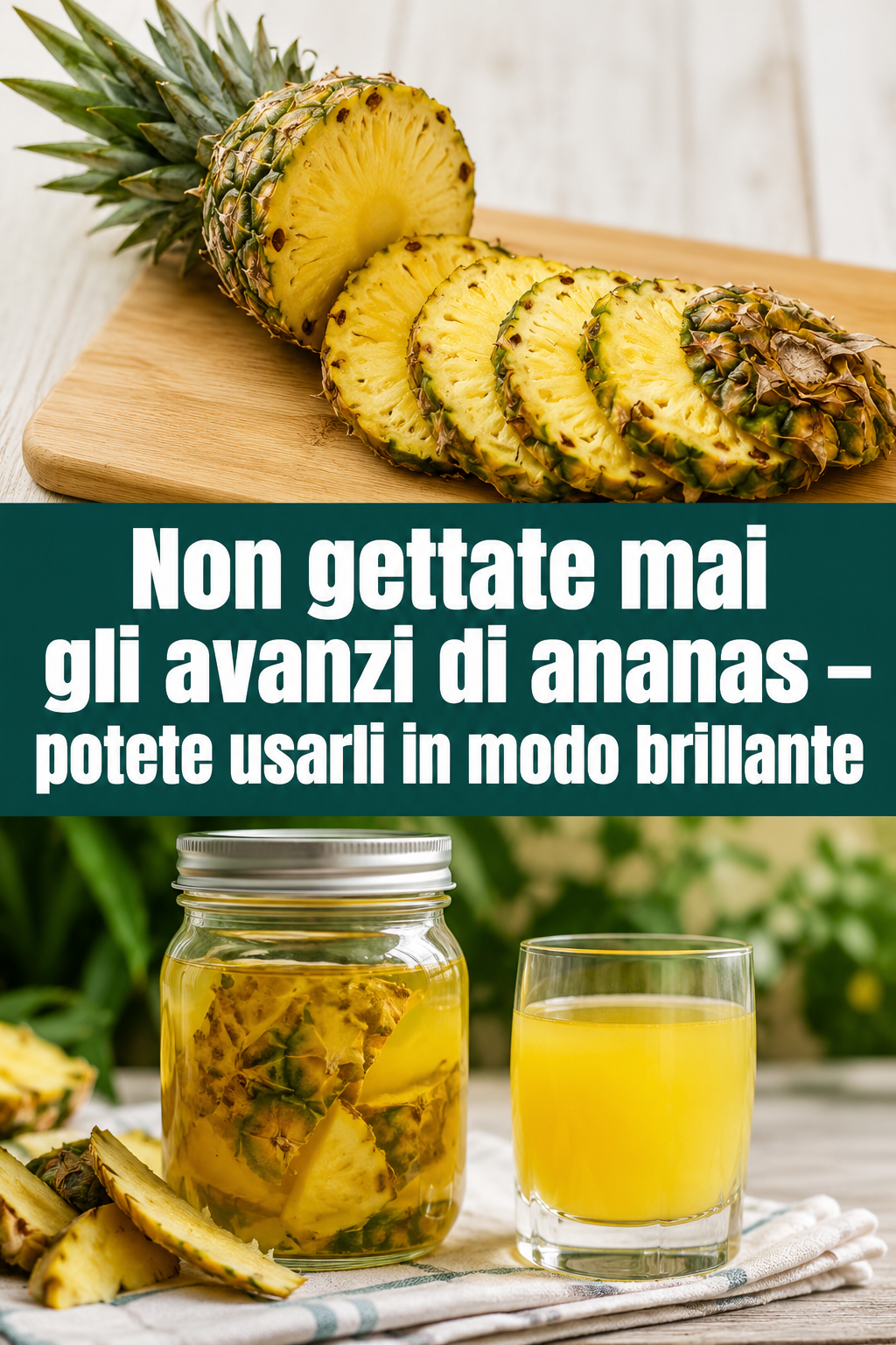 Non gettate mai gli avanzi di ananas – potete usarli in modo brillante