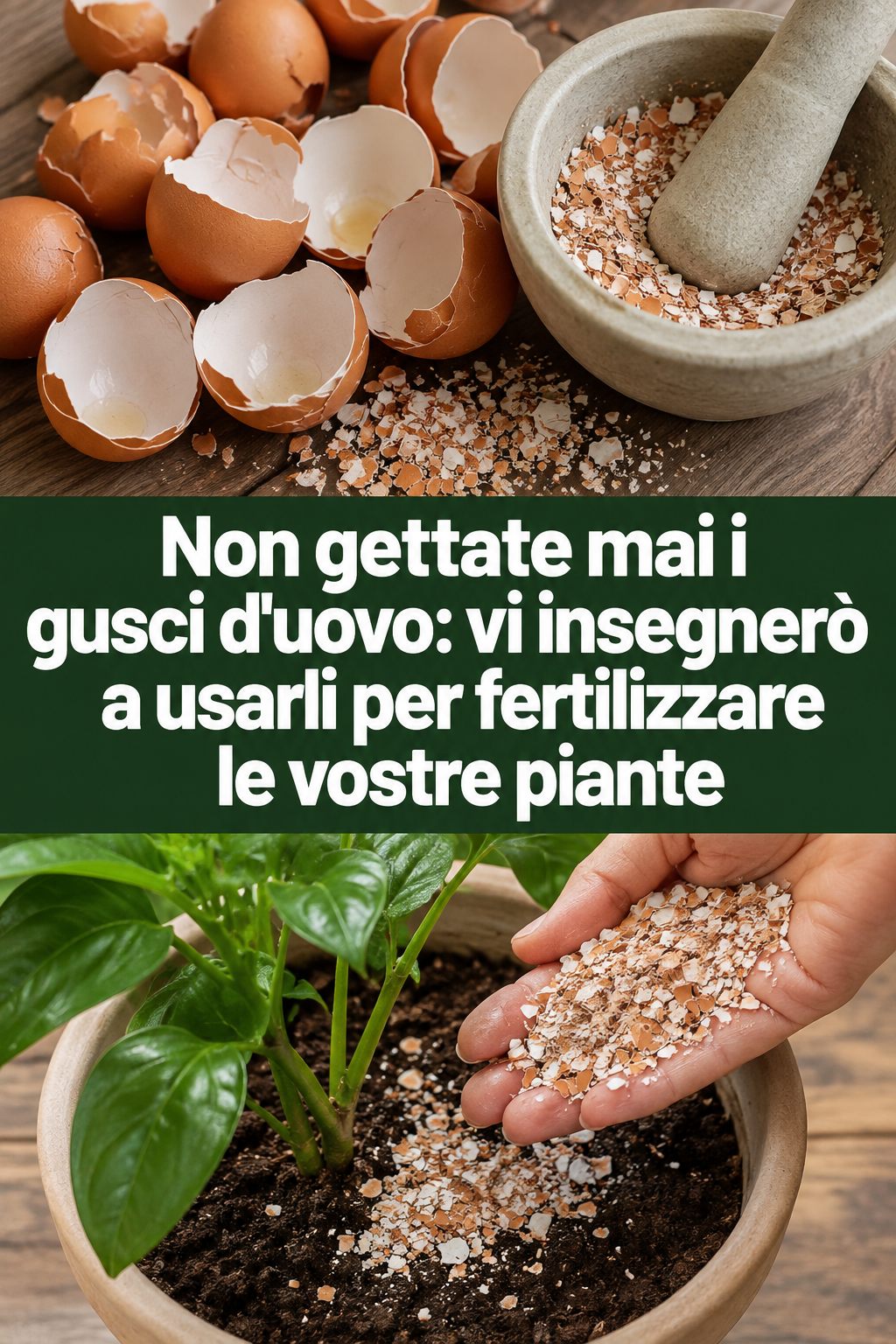 Non gettate mai i gusci d’uovo: vi insegnerò a usarli per fertilizzare le vostre piante