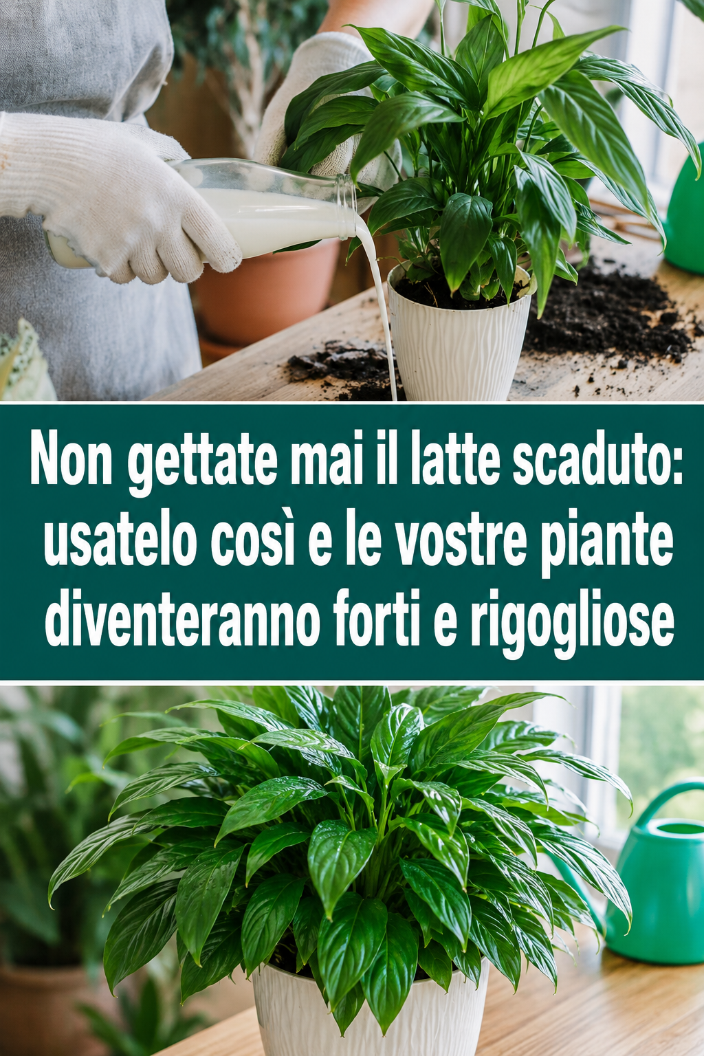 Non gettate mai il latte scaduto 🥛: usatelo così e le vostre piante diventeranno forti e rigogliose
