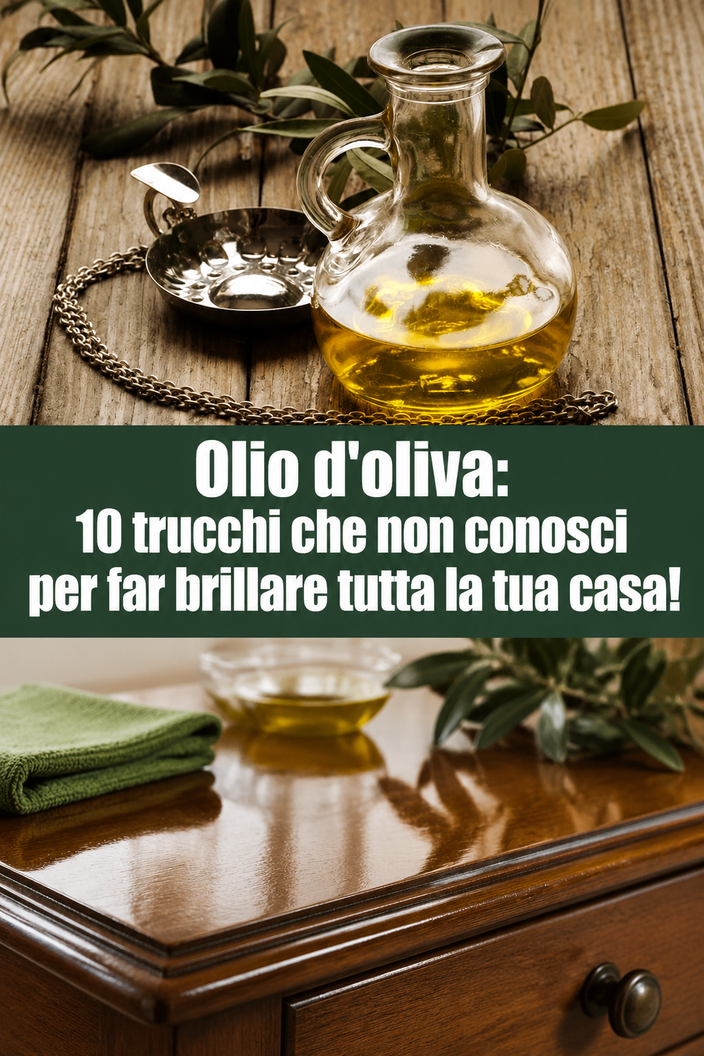 Olio d’oliva: 10 trucchi che non conosci per far brillare tutta la tua casa!