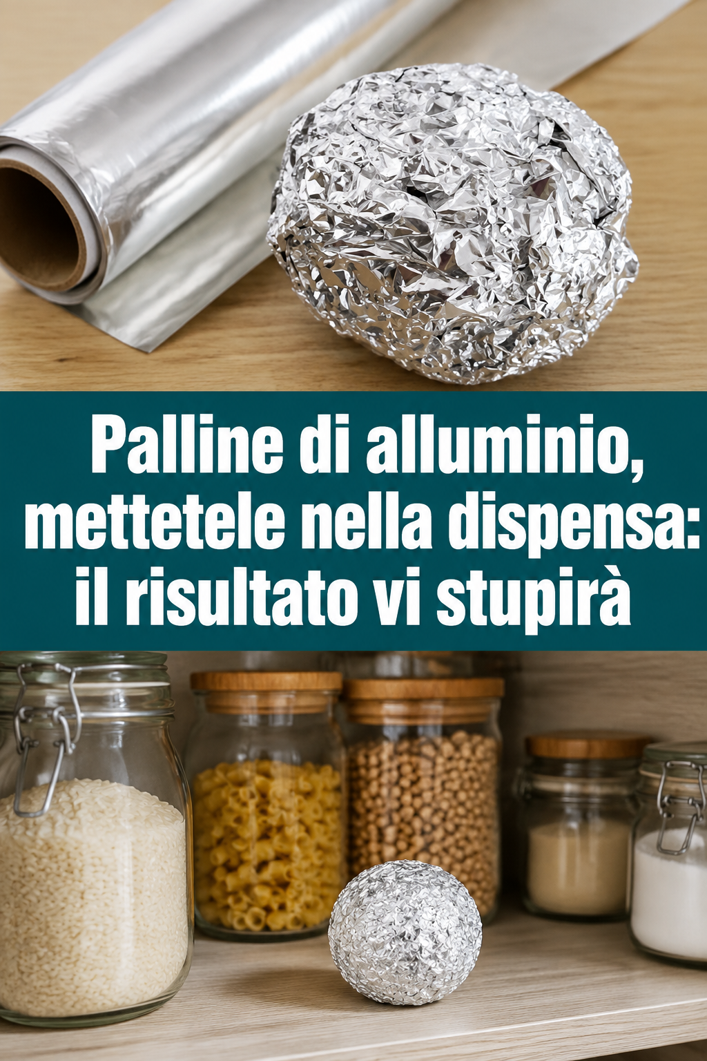 Palline di alluminio, mettetele nella dispensa: il risultato vi stupirà