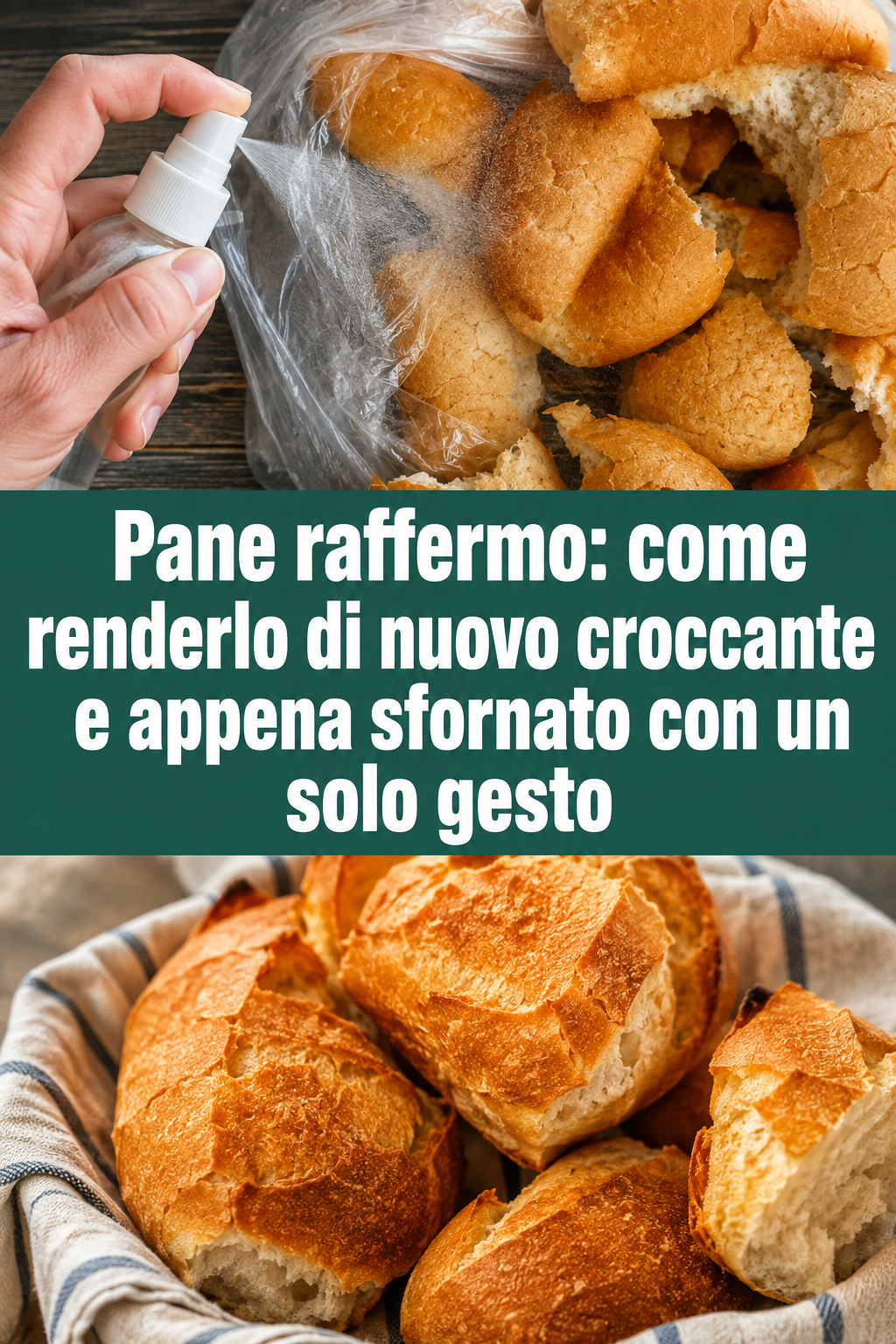 Pane raffermo: come renderlo di nuovo croccante e appena sfornato con un solo gesto