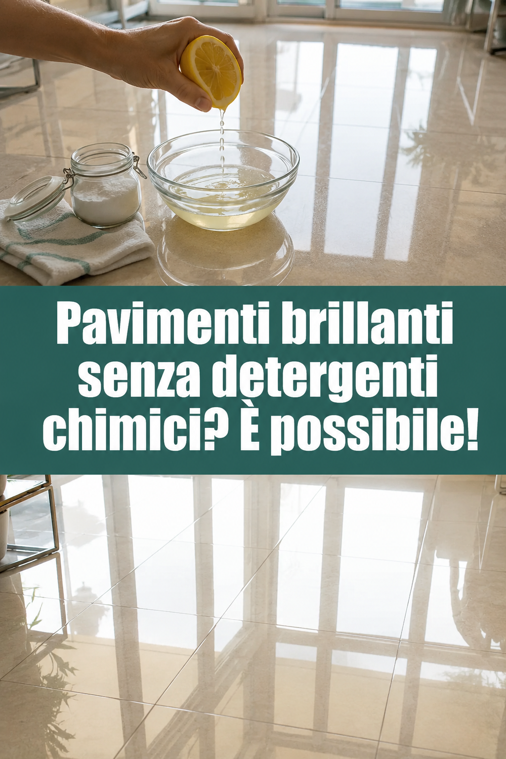 Pavimenti brillanti senza detergenti chimici? È possibile!