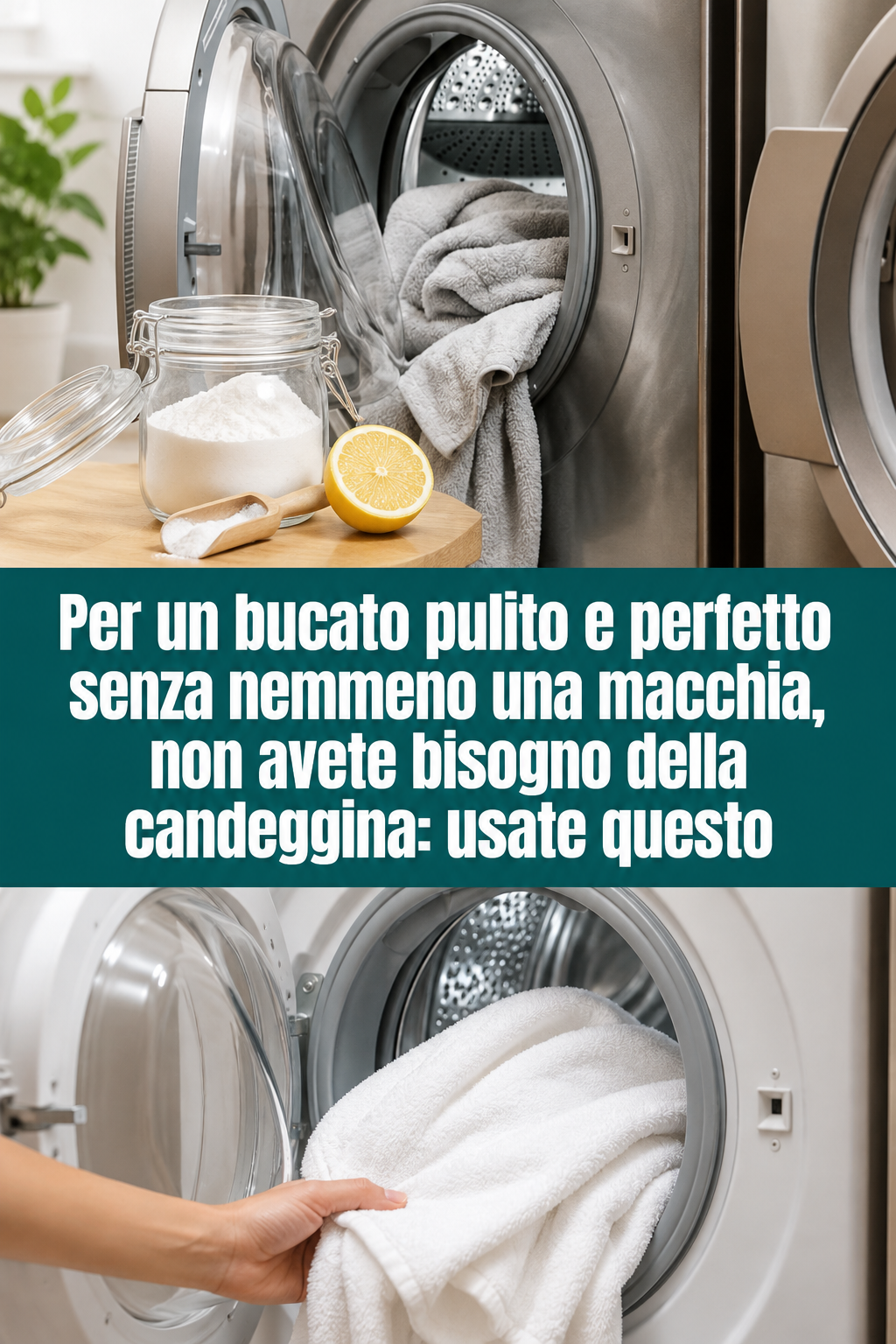 Per un bucato pulito e perfetto senza nemmeno una macchia, non avete bisogno della candeggina: usate questo