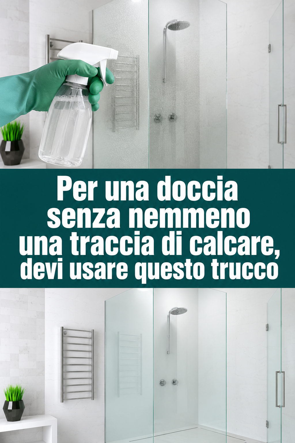 Per una doccia senza nemmeno una traccia di calcare, devi usare questo trucco