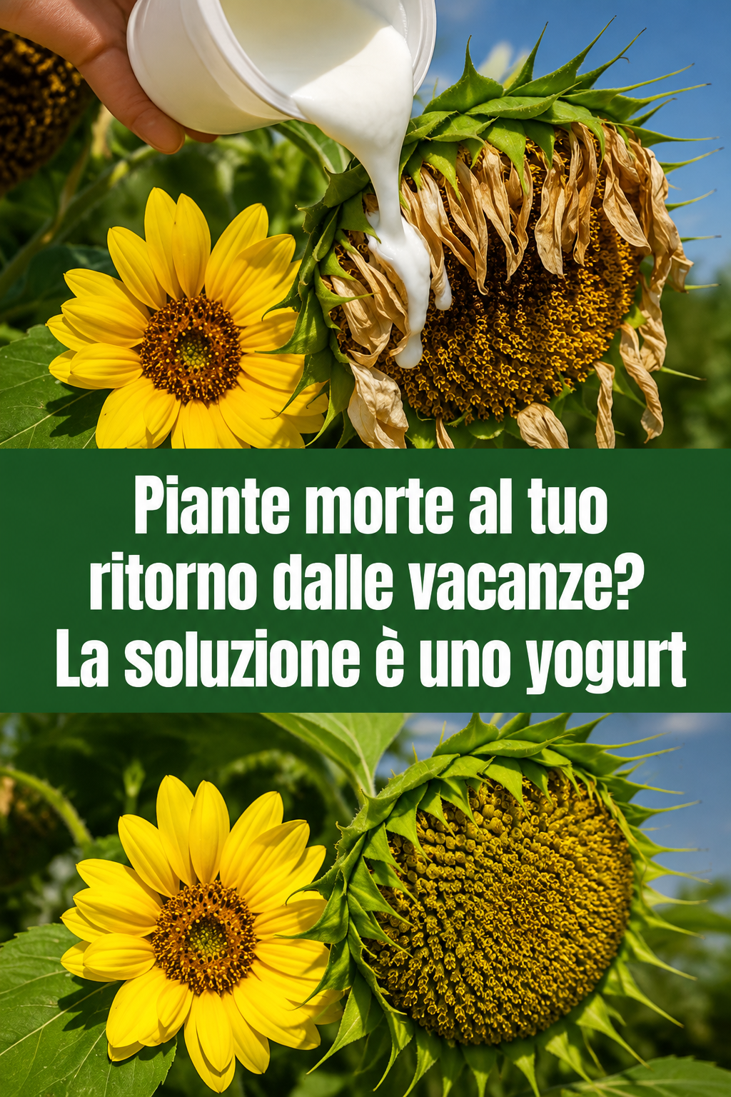 Piante morte al tuo ritorno dalle vacanze? La soluzione è uno yogurt