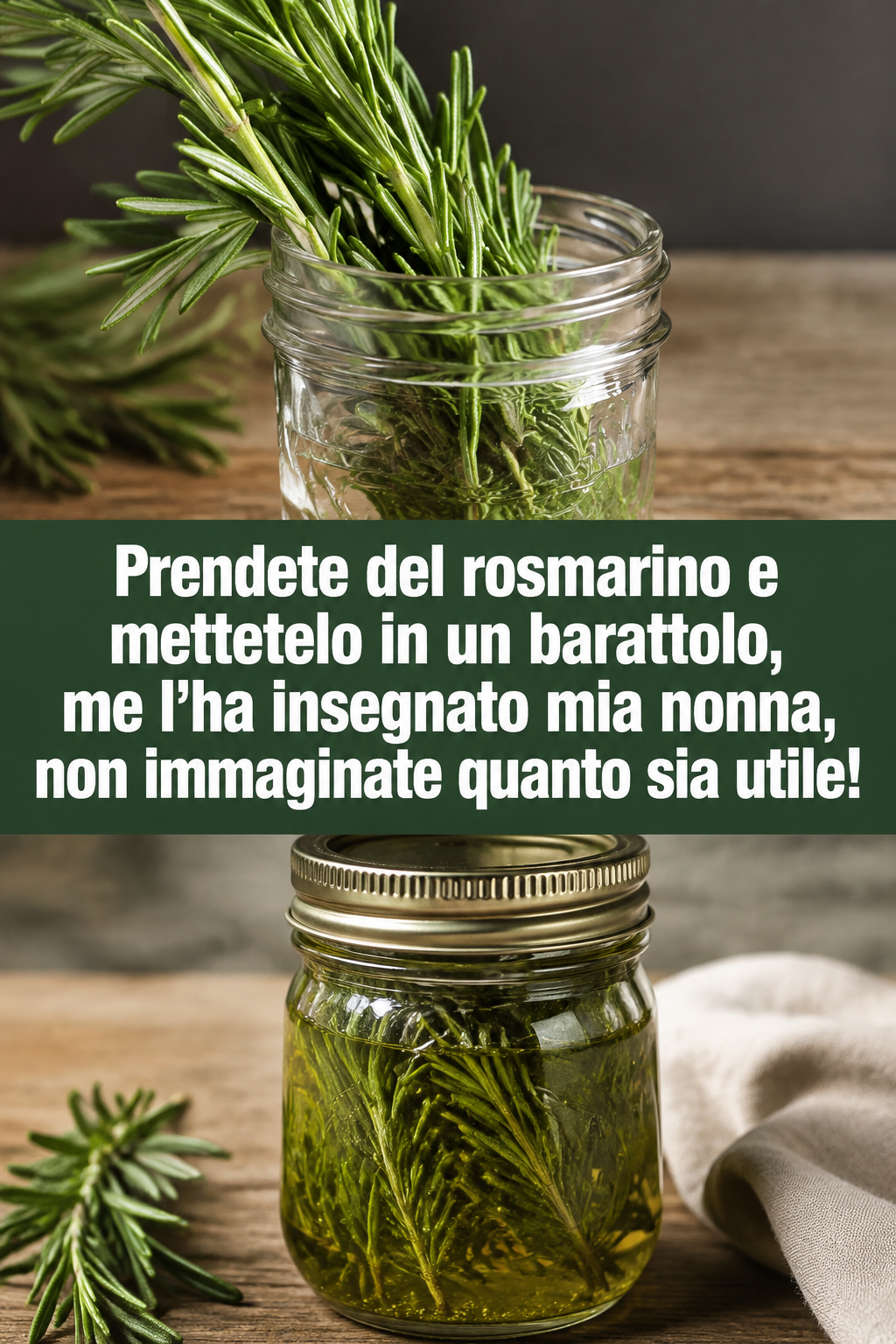 Prendete del rosmarino e mettetelo in un barattolo, me l’ha insegnato mia nonna, non immaginate quanto sia utile!