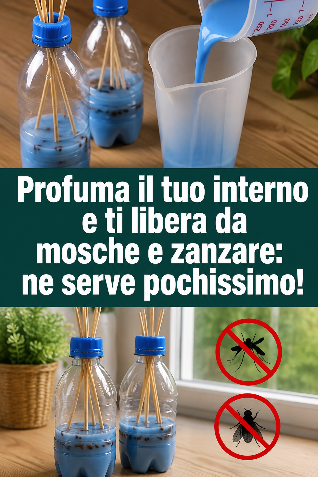Profuma il tuo interno e ti libera da mosche e zanzare: ne serve pochissimo!