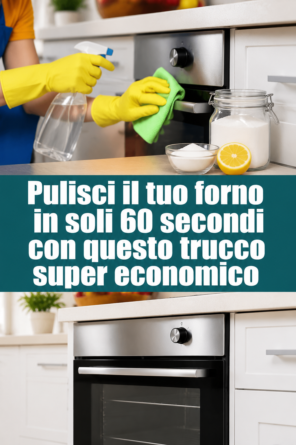 Pulisci il tuo forno in soli 60 secondi con questo trucco super economico